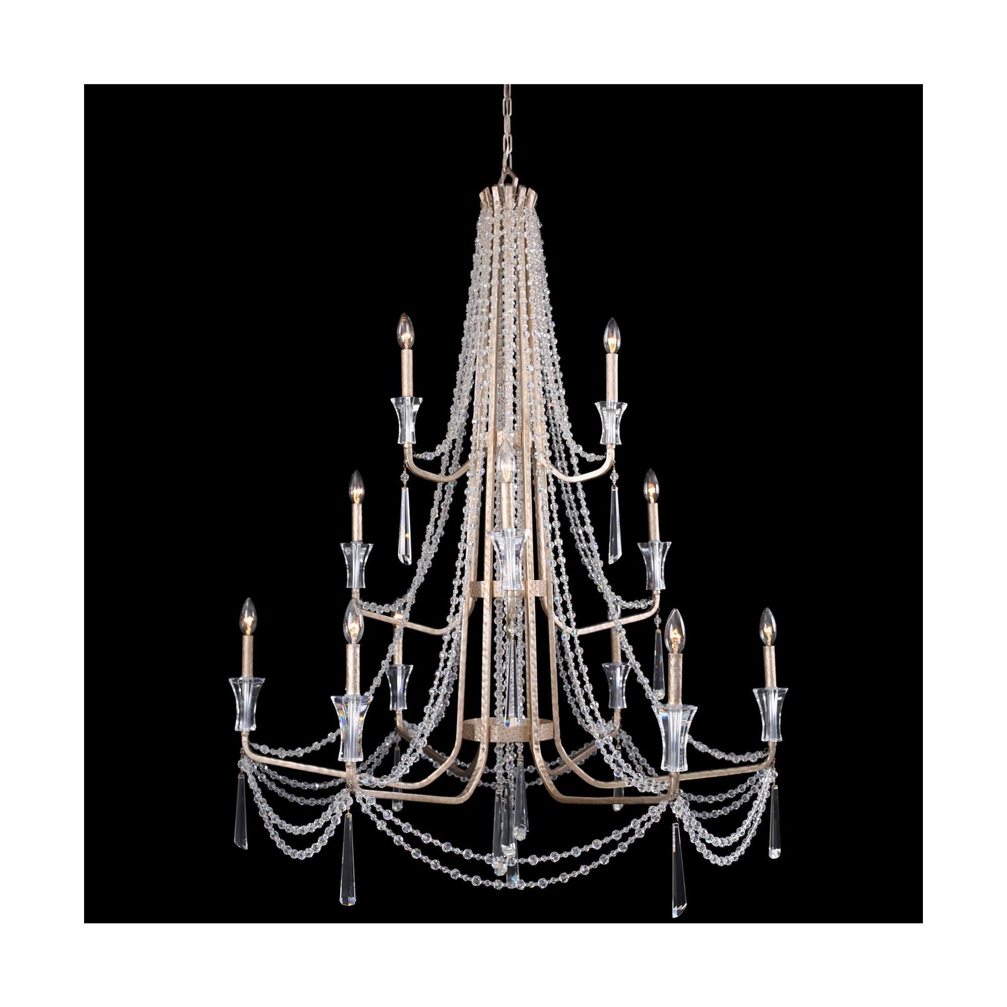 Shown in Transcend Silver finish and Clear crystal