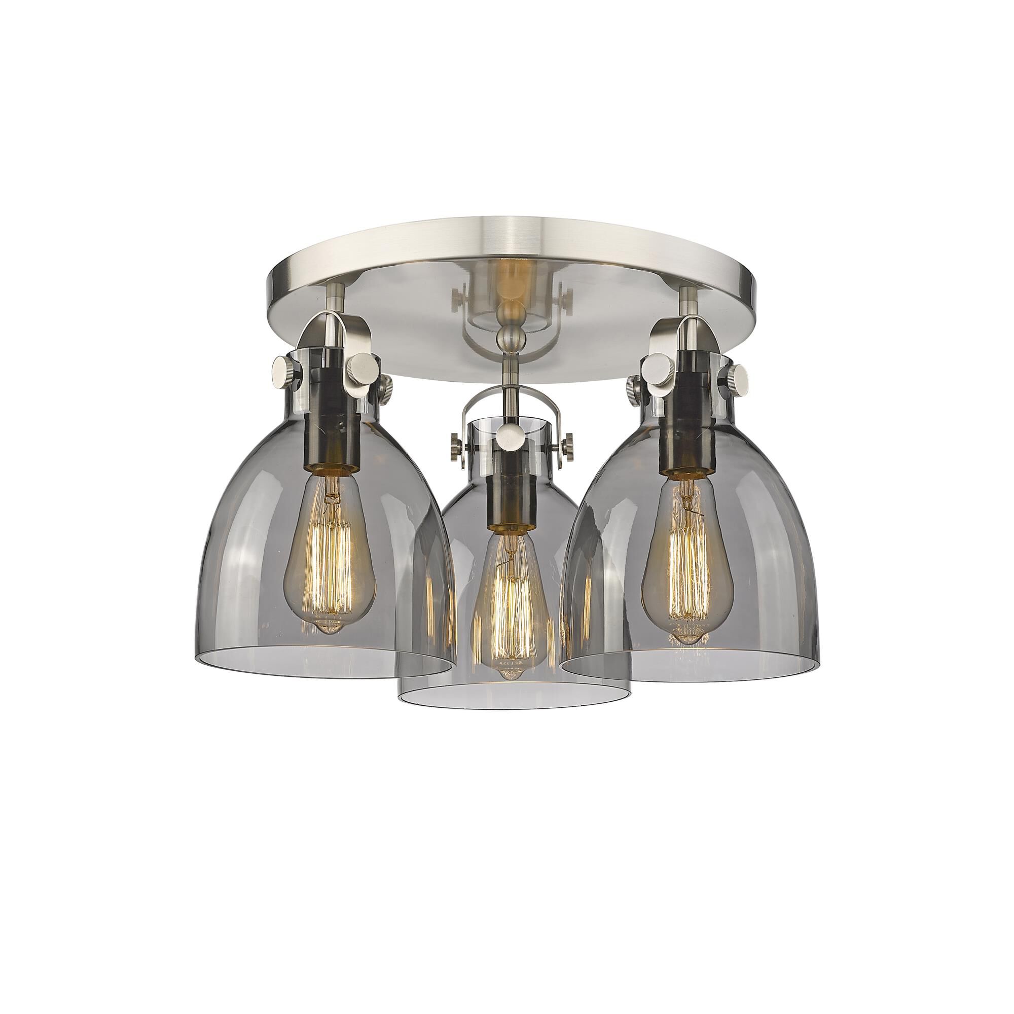 Shown in Satin Nickel finish and Plated Smoke glass