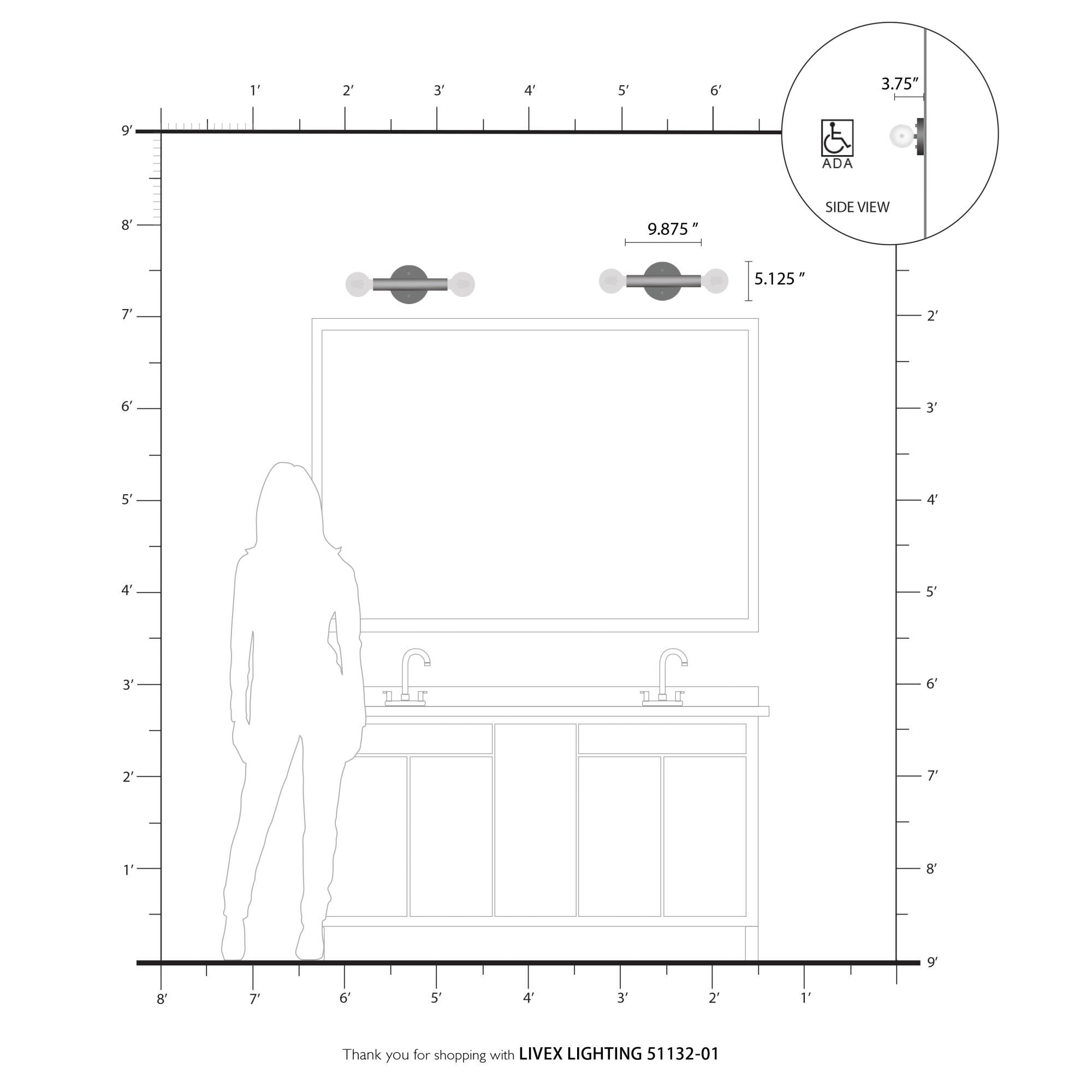 Copenhagen 9 Inch Wall Sconce by Livex Lighting