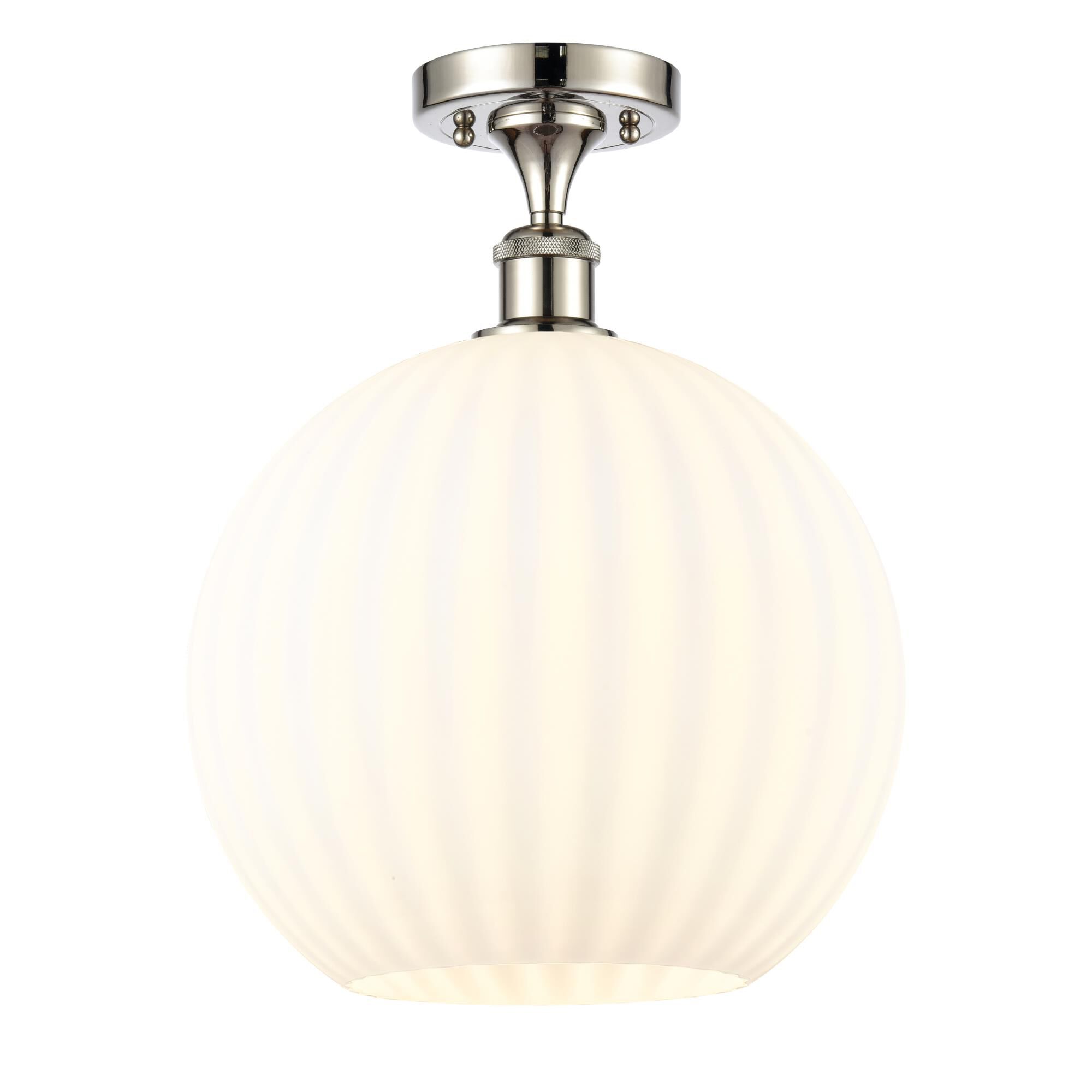 Bruno Marashlian White Venetian 12 Inch Semi Flush Mount by Innovations Lighting