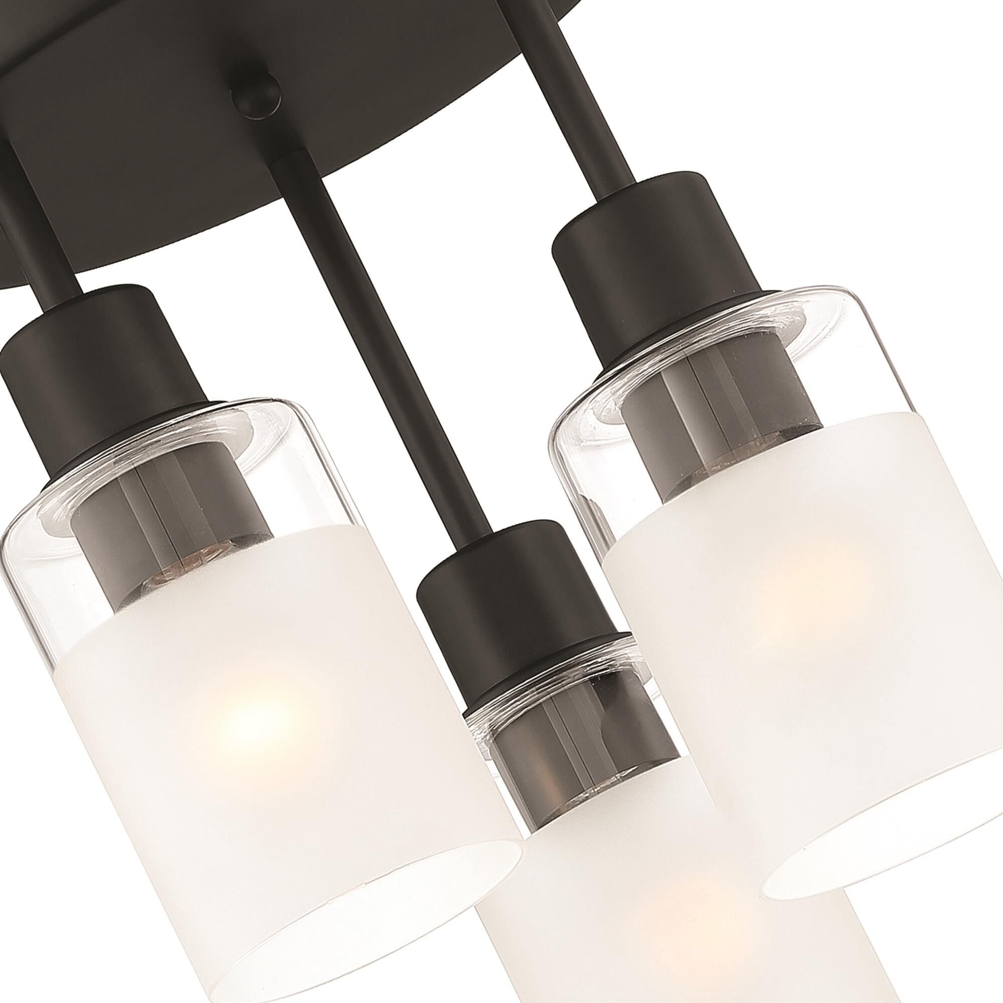 Shown in Matte Black finish and Clear and Etched glass