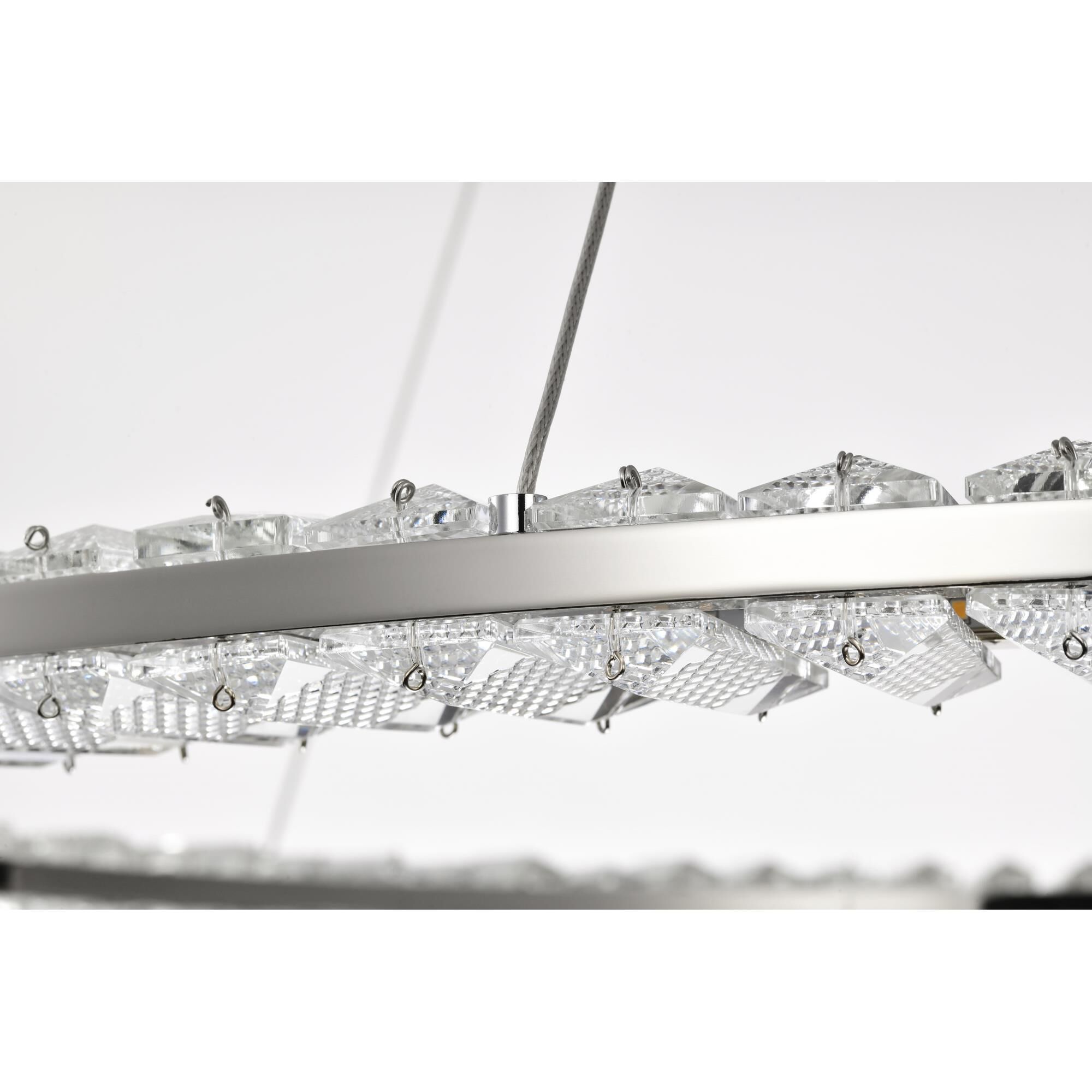 Shown in Polished Nickel finish and Clear K9 Crystal glass