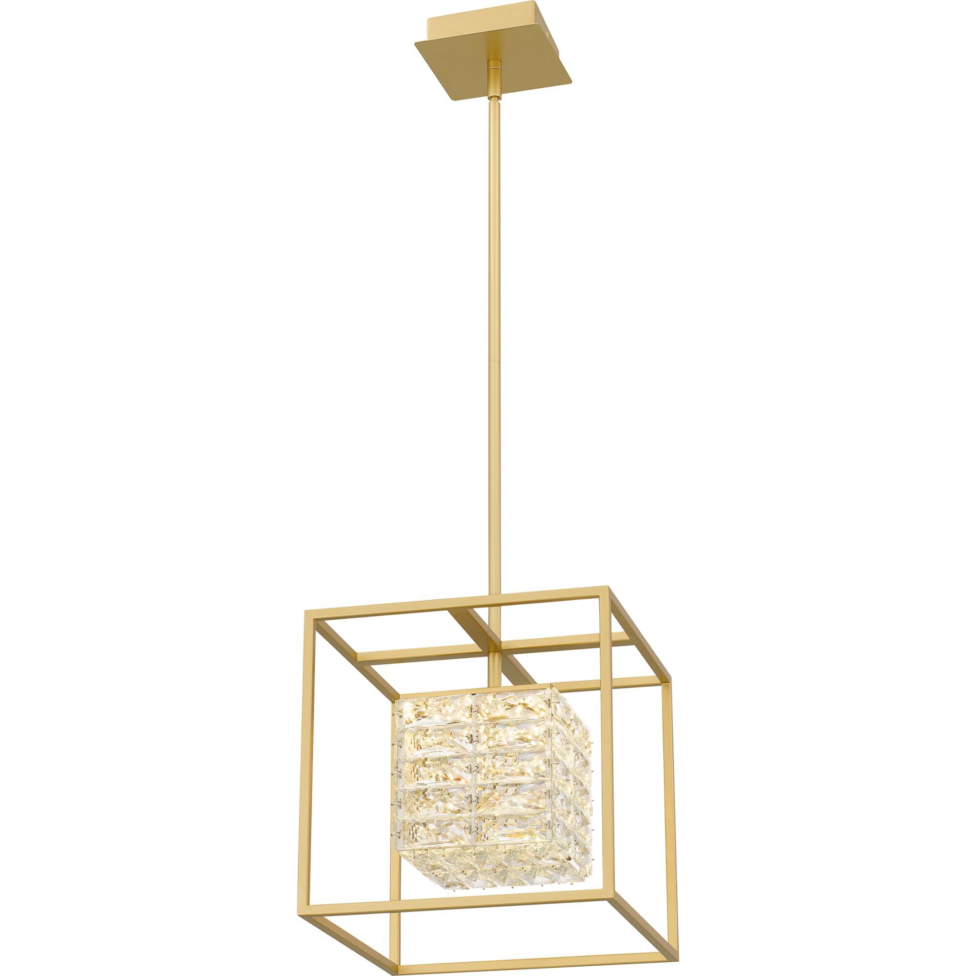 Shown in Soft Gold finish and Clear Glass Crystal shade