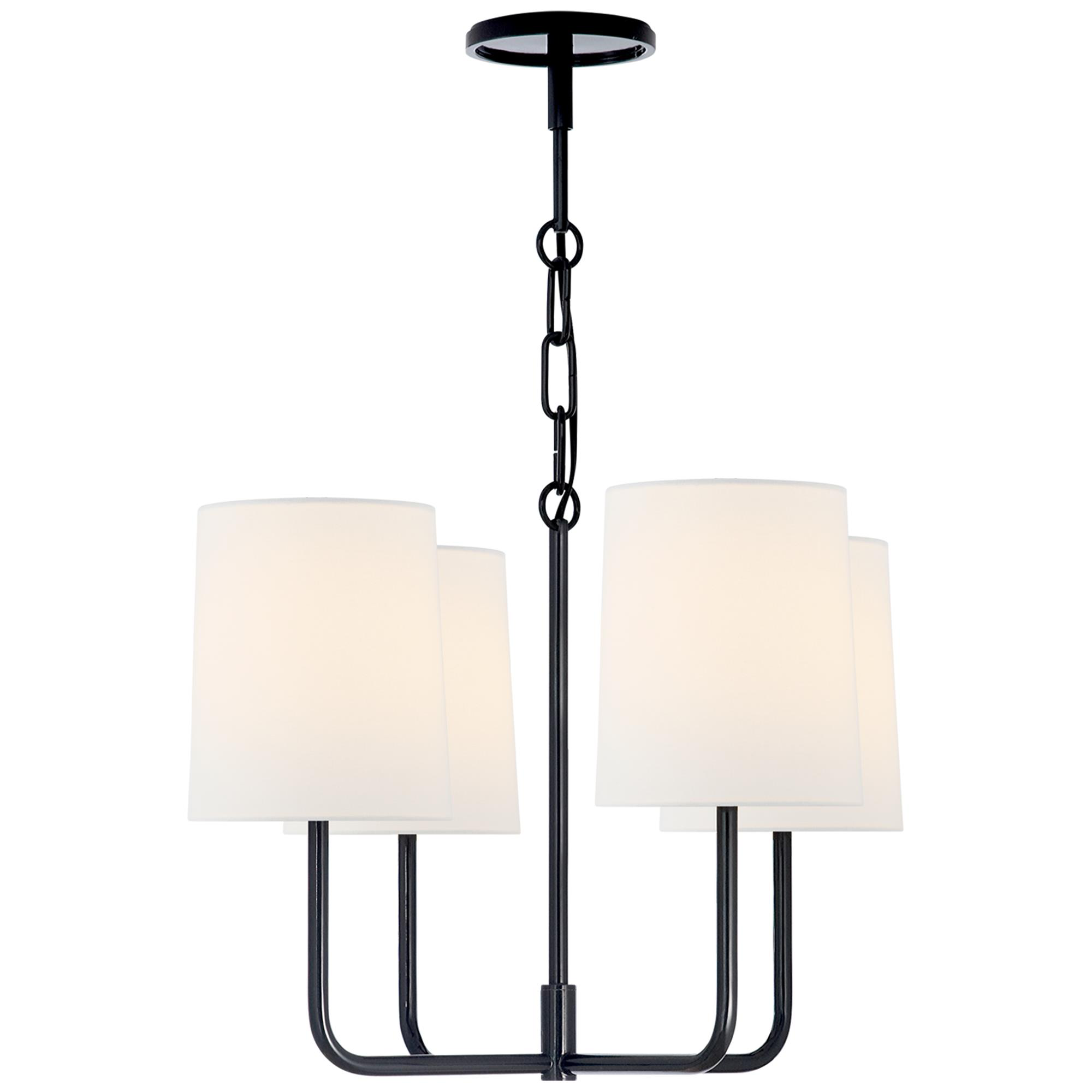 Shown in Charcoal finish and Linen shade