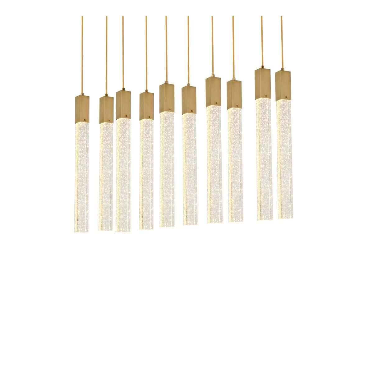 Weston 42 Inch 10 Light LED Linear Suspension Light by Elegant Lighting