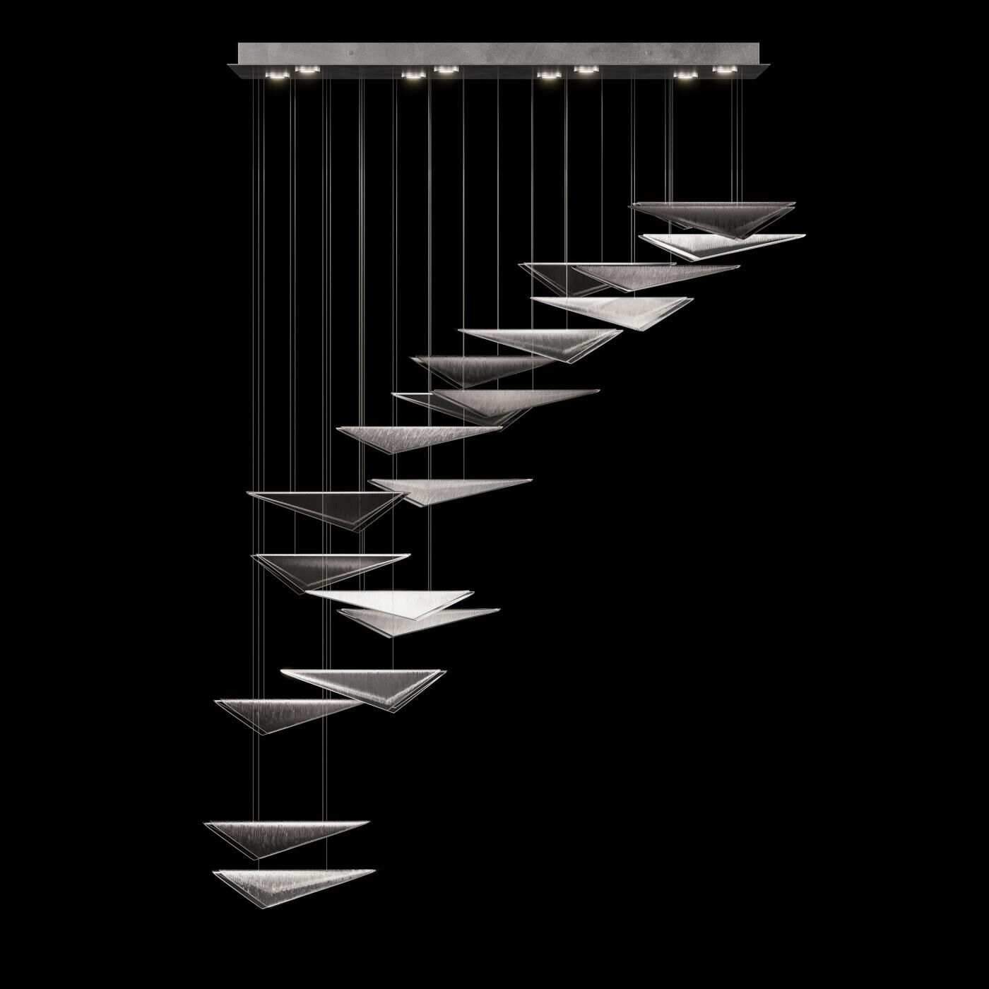 Shown in Silver finish and Smoke Linear glass