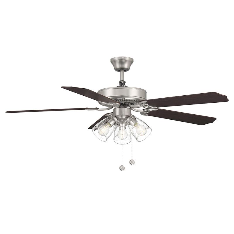 52 Inch Ceiling Fan with Light Kit by Meridian Lighting