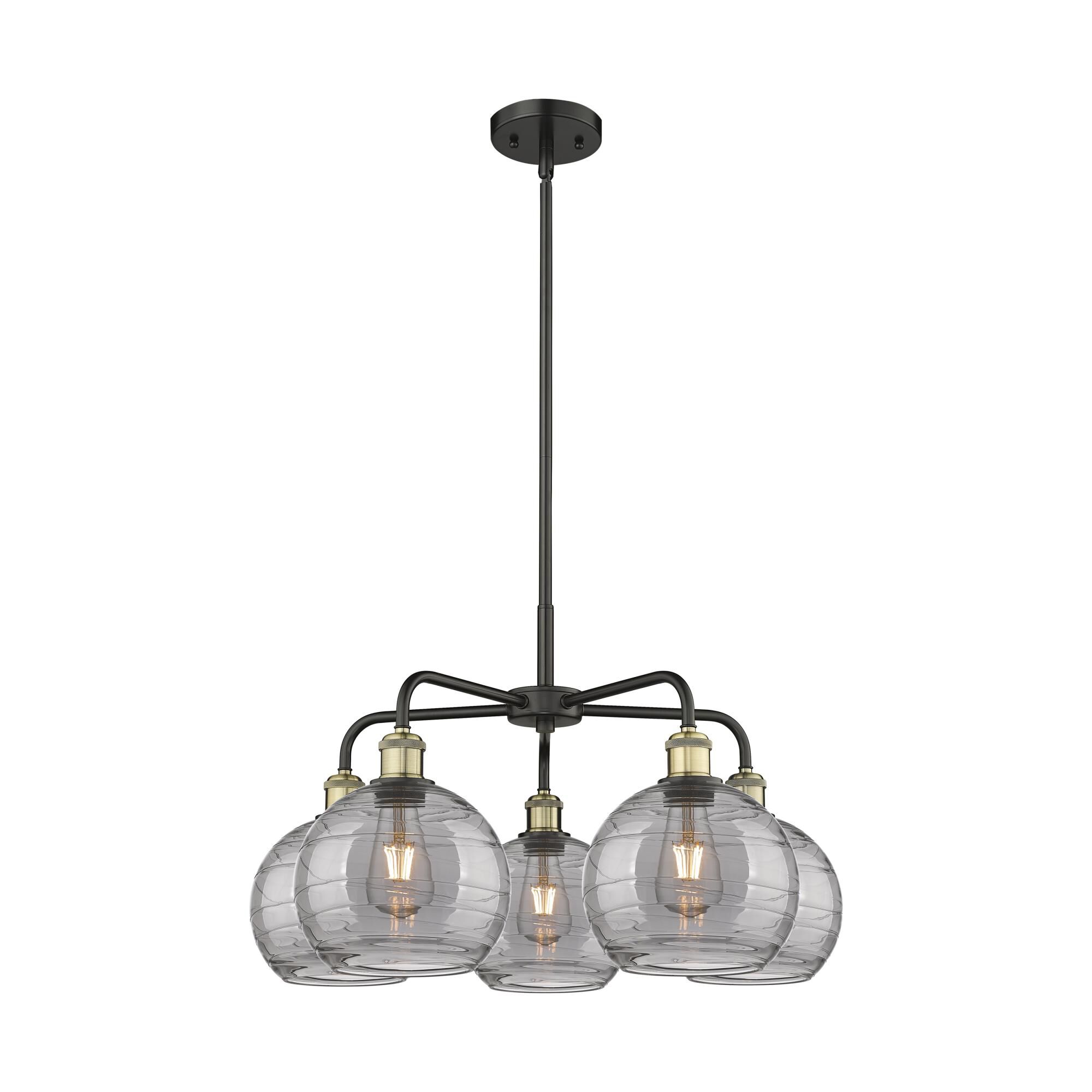 Bruno Marashlian Athens Deco Swirl Chandelier by Innovations Lighting