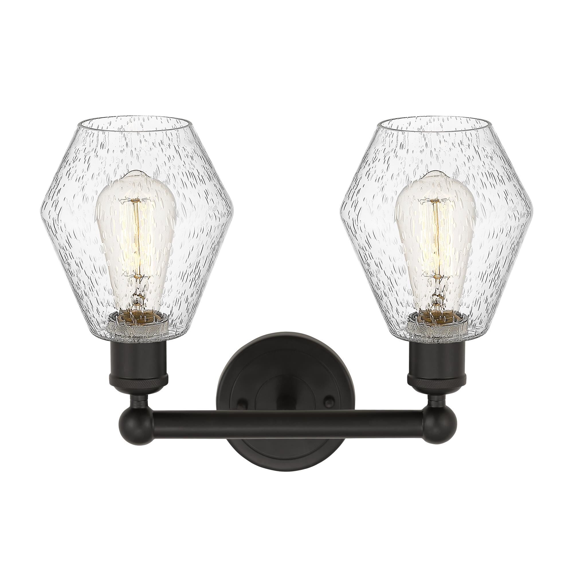 Shown in Oil Rubbed Bronze  finish and Seedy glass