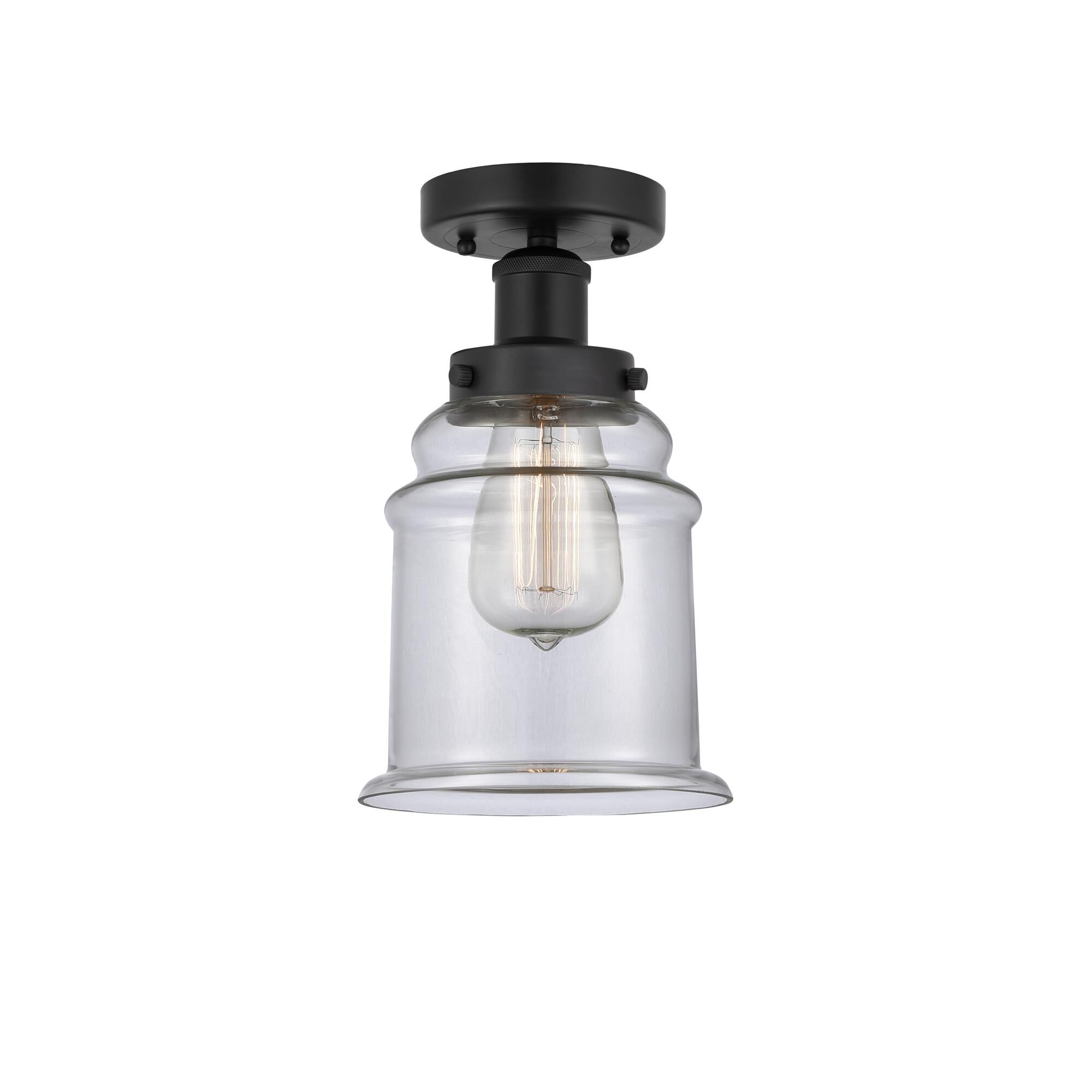 Shown in Matte Black, Clear finish and Clear glass and Clear Glass shade