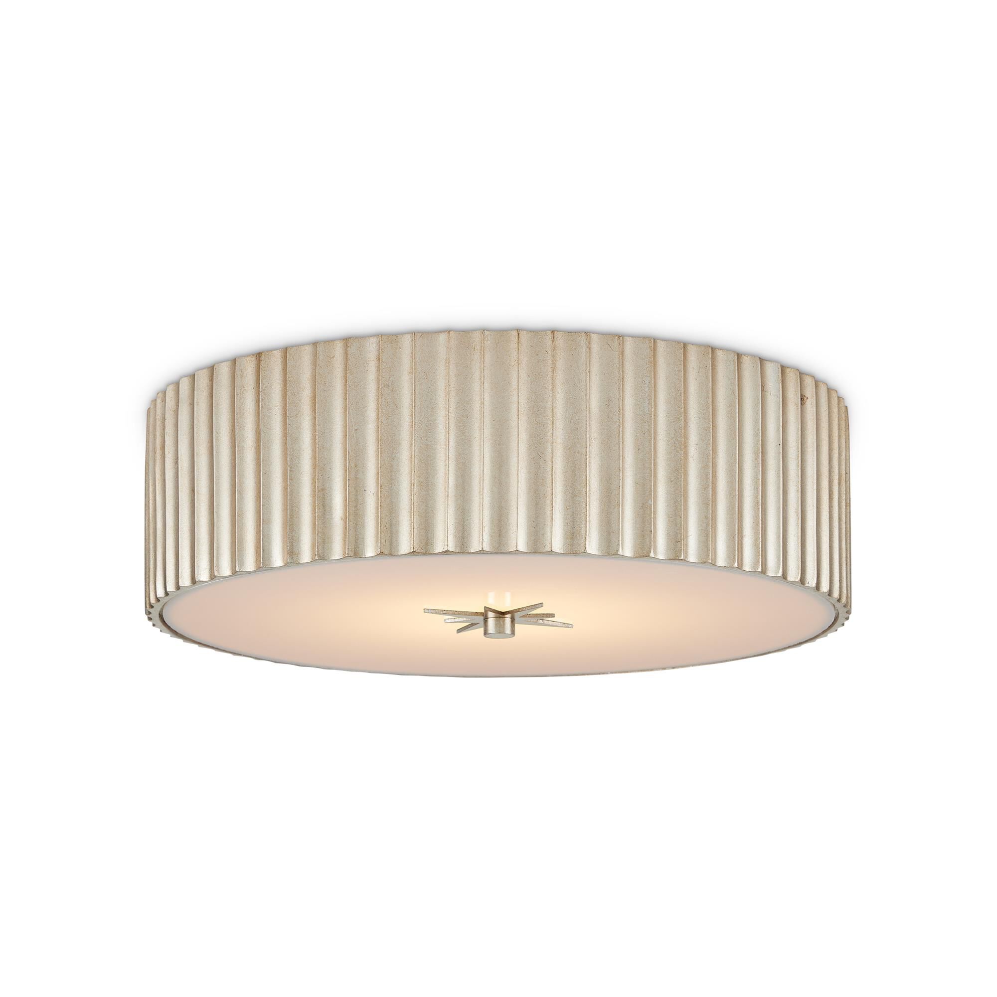 Shown in Silver Leaf finish and White Acrylic glass