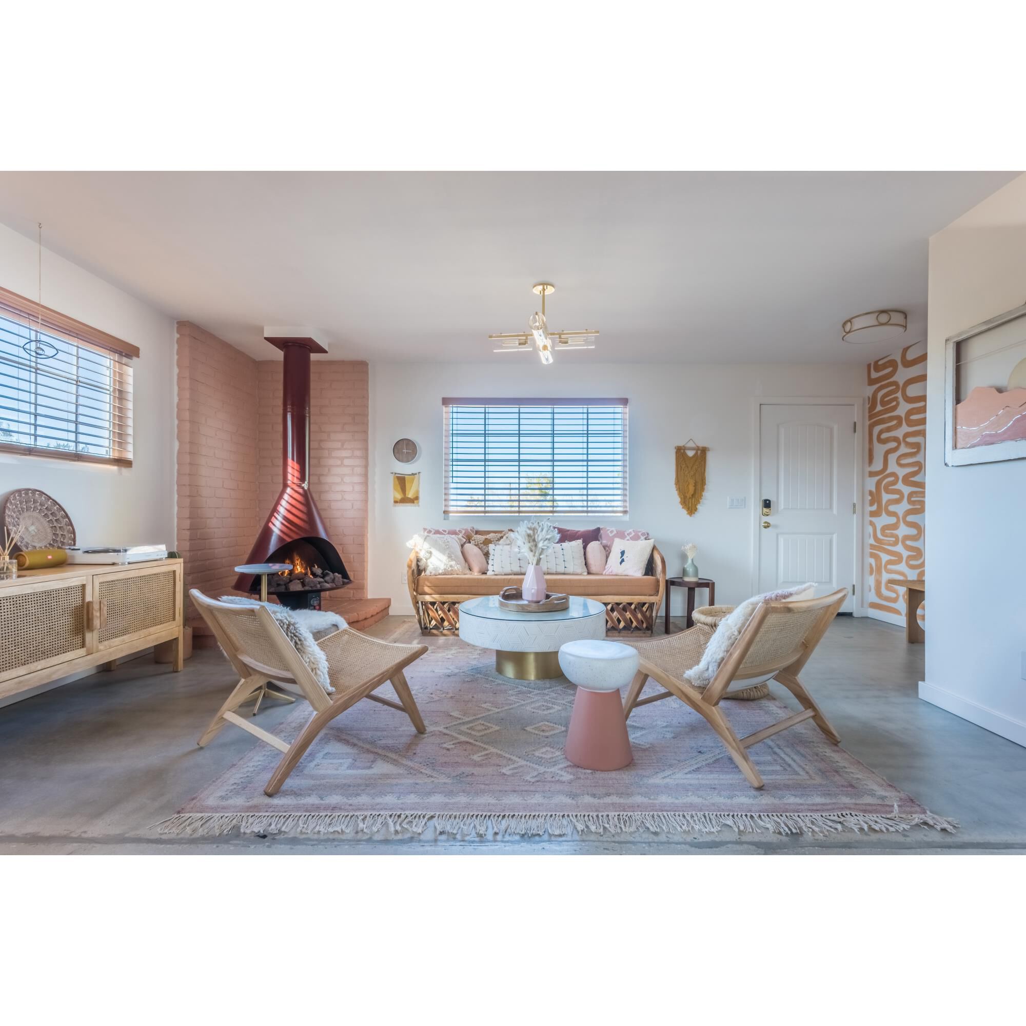 Shown in Aged Brass finish and Clear glass