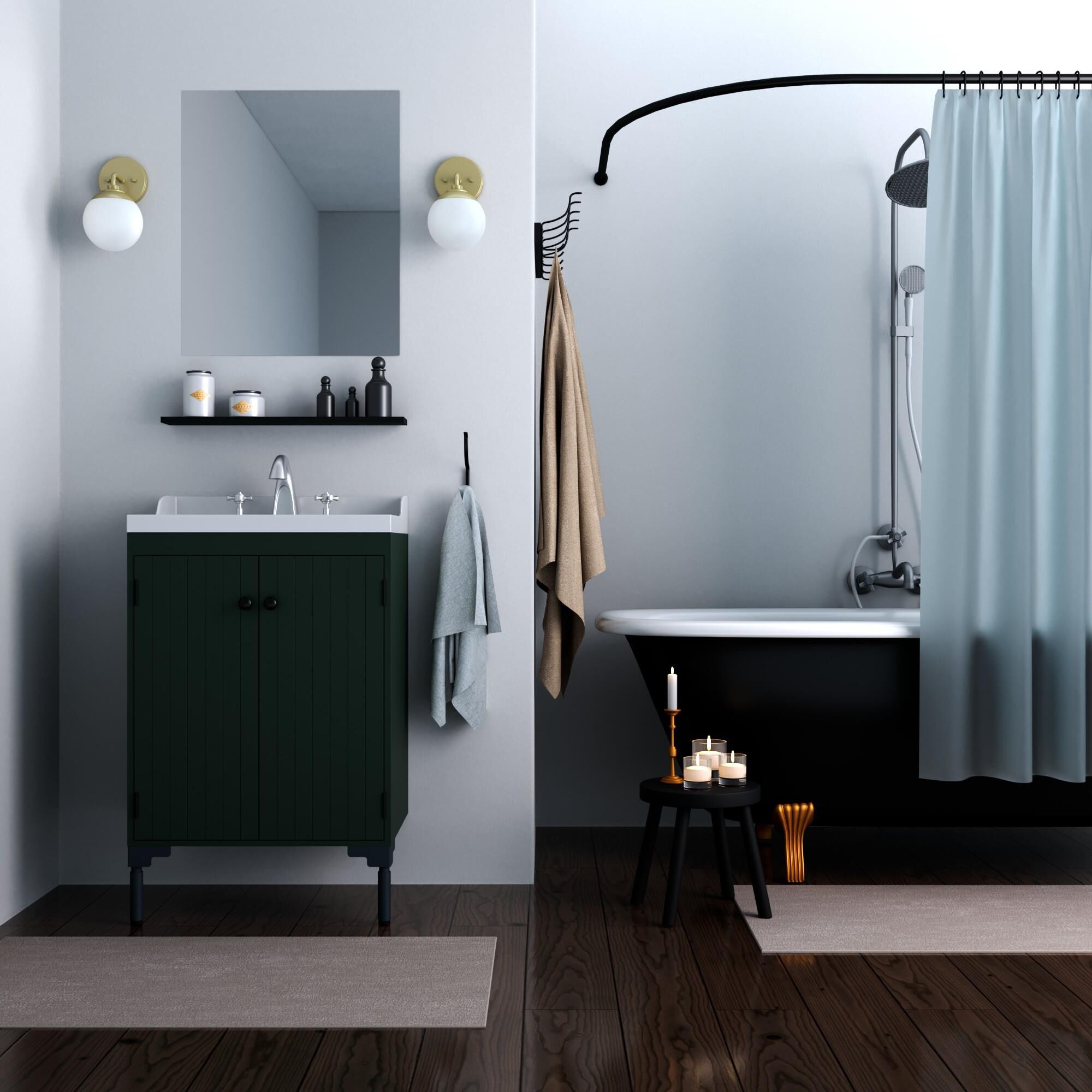 Shown in Painted Modern Brass finish