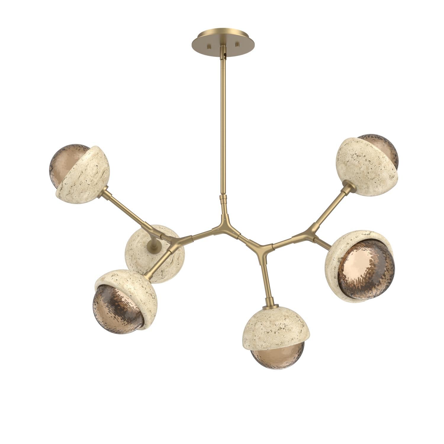 Levi Wilson Cabochon 31 Inch Linear Suspension Light by Hammerton Studio