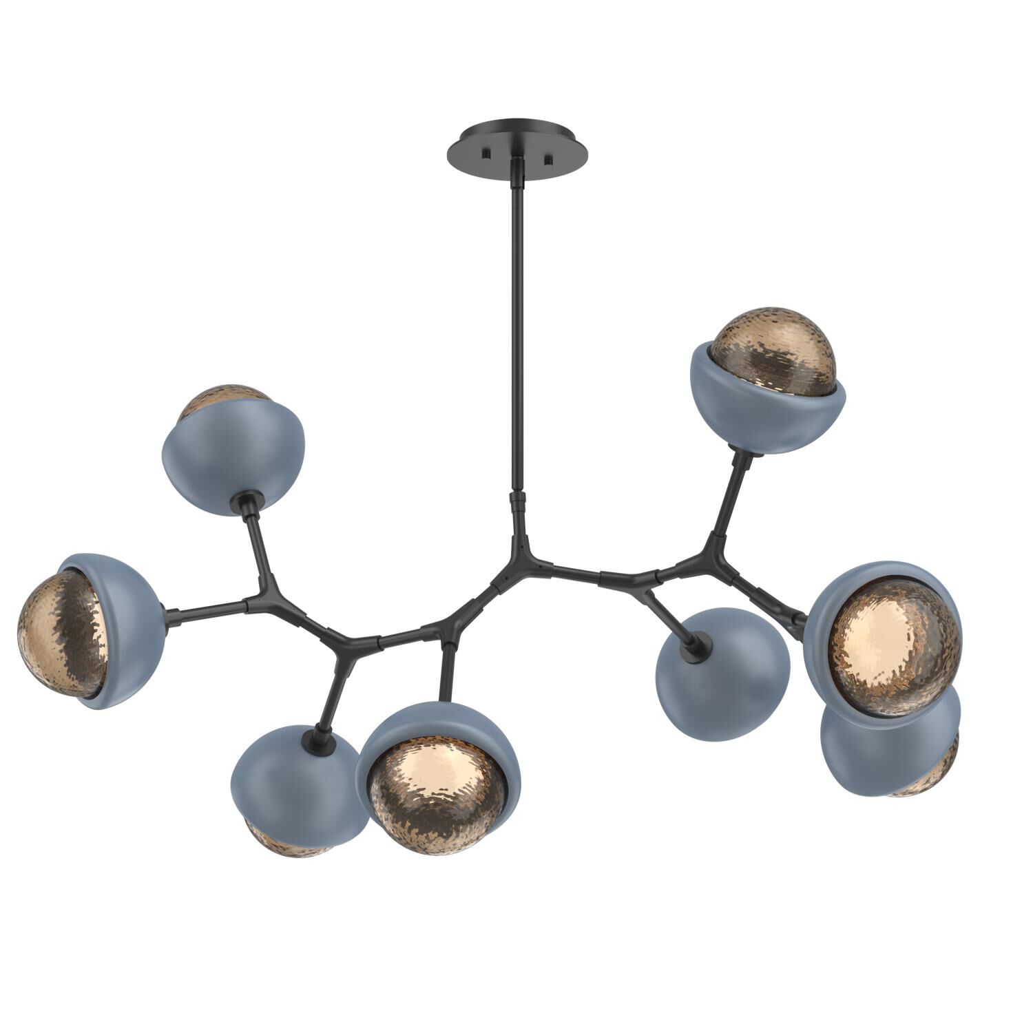 Levi Wilson Cabochon 38 Inch Linear Suspension Light by Hammerton Studio