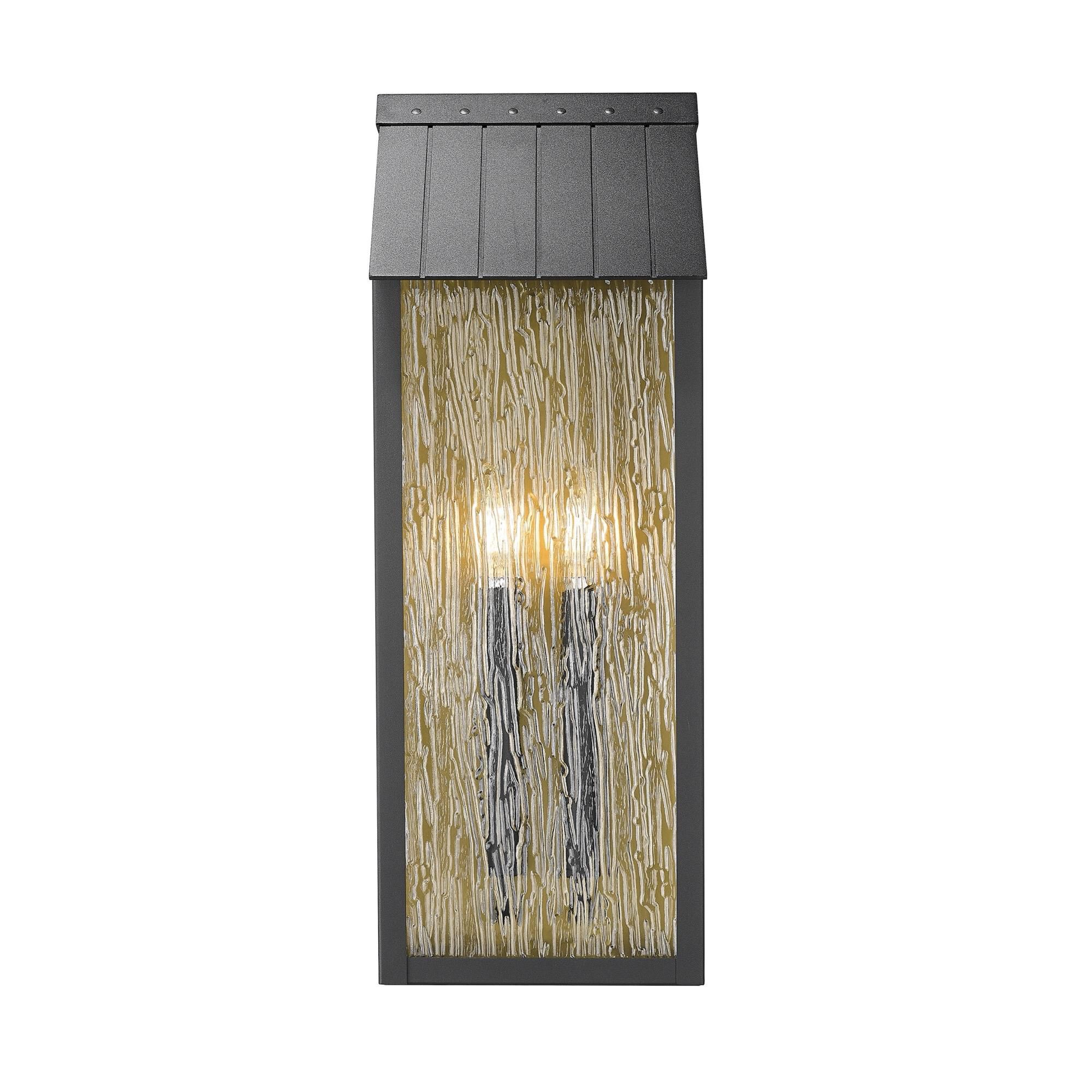 Shown in Black finish and Clear Rain ware glass