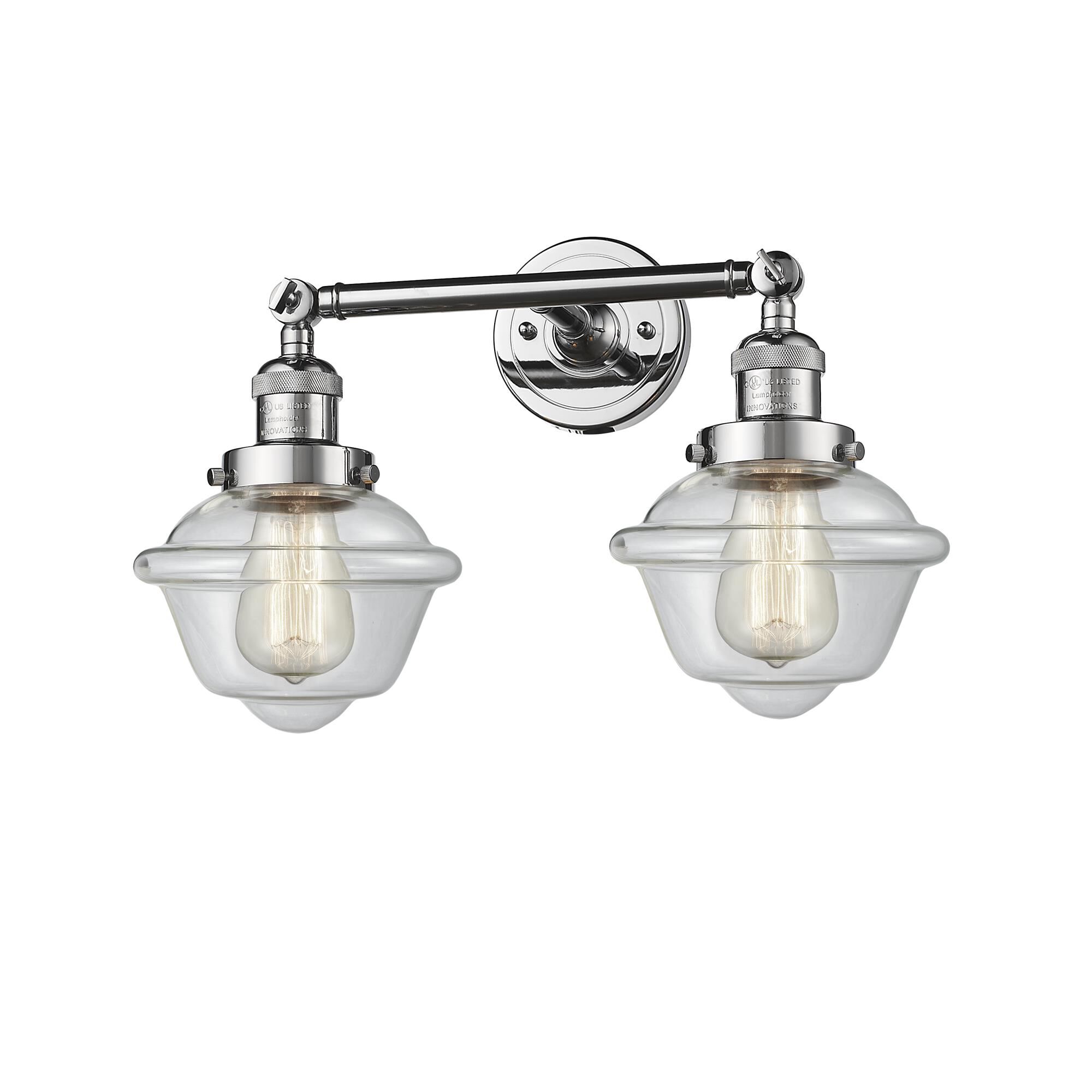 Shown in Polished Chrome finish and Clear glass
