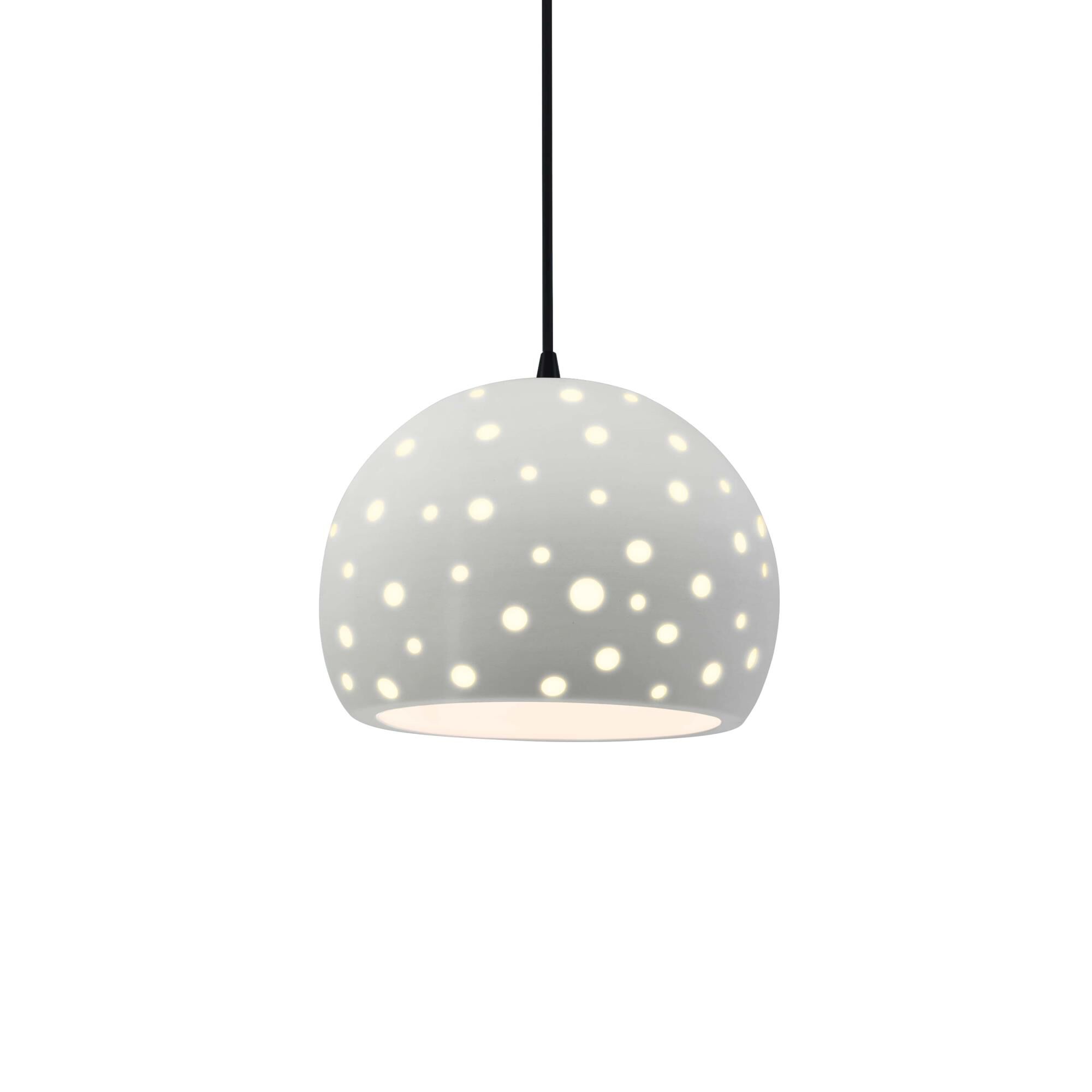 Perforated Globe 7 Inch Mini Pendant by Justice Design Group