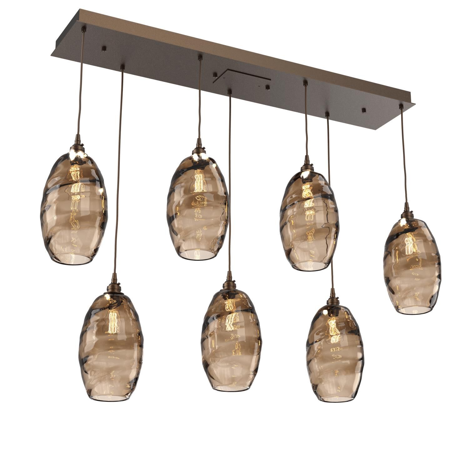 Ellisse Linear Suspension Light by Hammerton Studio