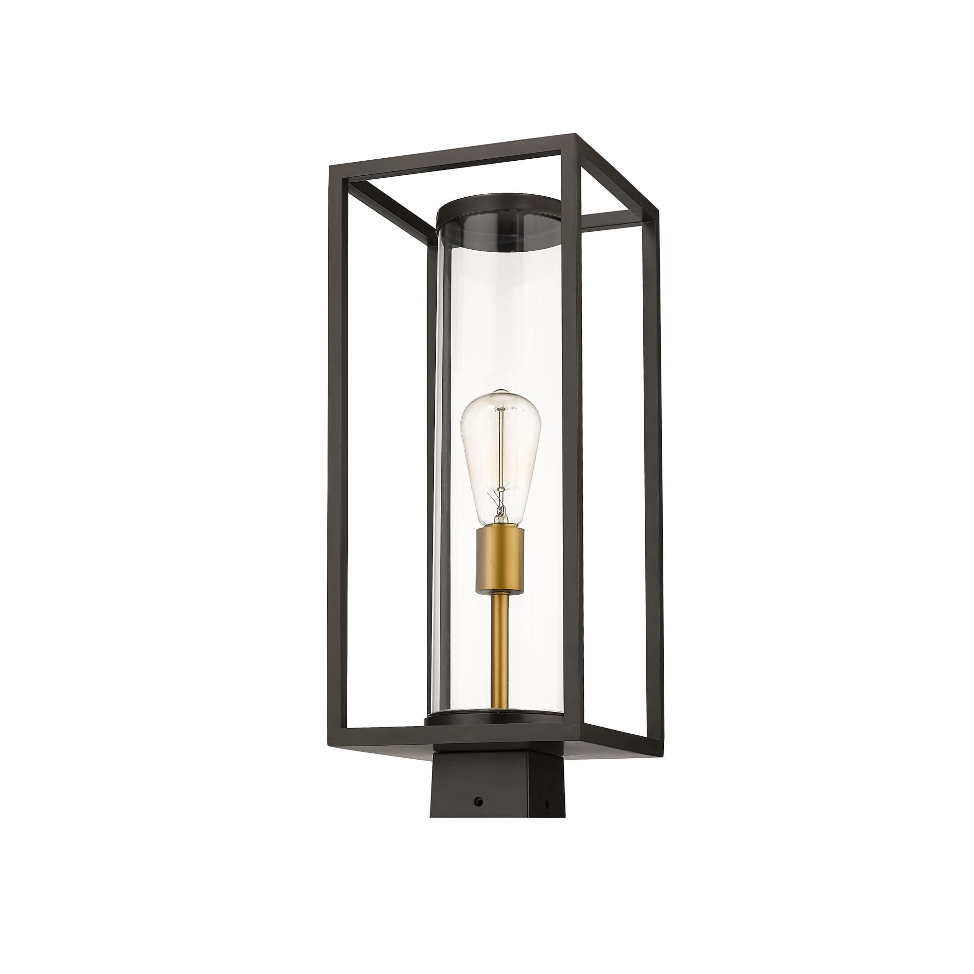 Shown in Deep Bronze + Outdoor Brass finish and Glass shade