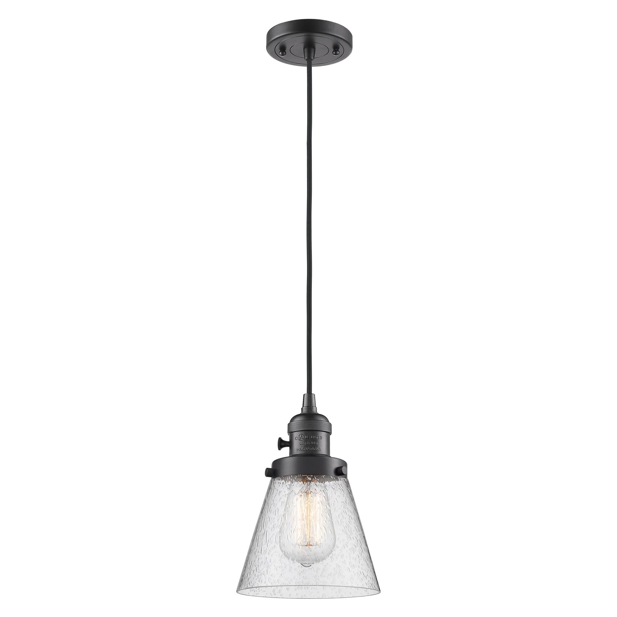 Shown in Oil Rubbed Bronze finish and Seedy glass