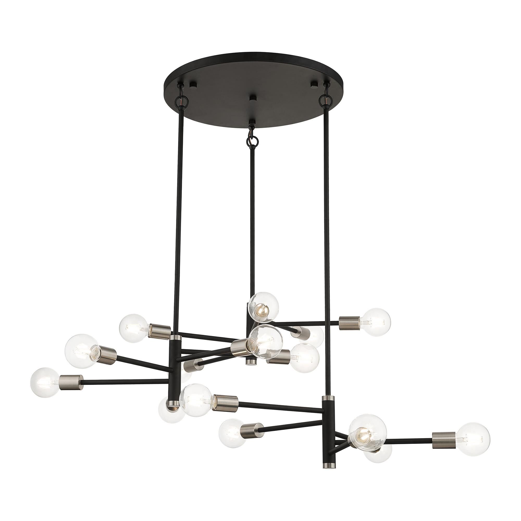 Shown in Black With Brushed Nickel Accents finish