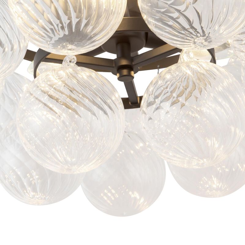 Peyton Fox Faye 18 Inch 3 Light Semi Flush Mount by Alora Mood