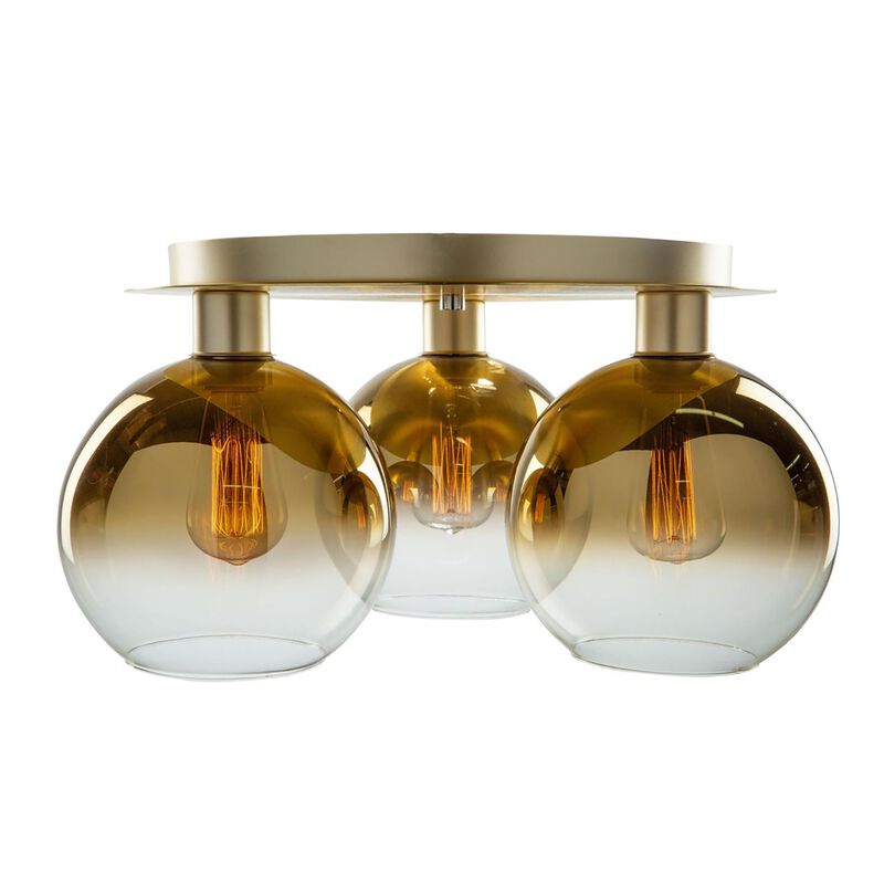 Steven Sabados (S&C) Morning Mist 19 Inch 3 Light Semi Flush Mount by Artcraft
