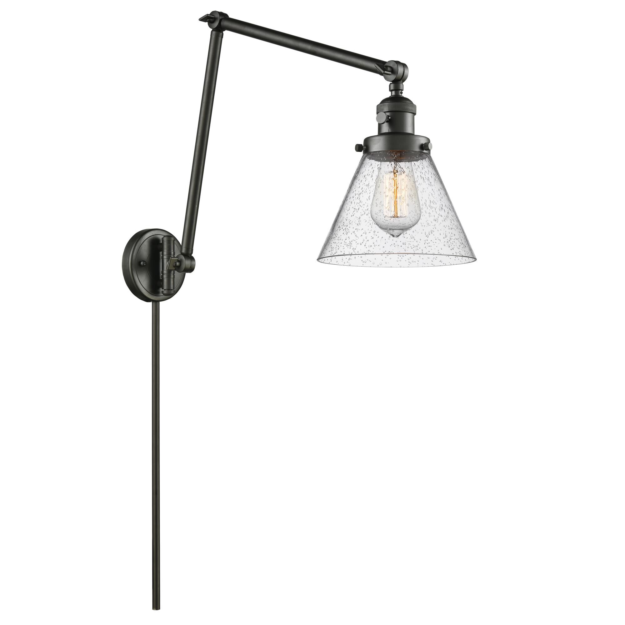 Bruno Marashlian Large Cone Wall Swing Lamp by Innovations Lighting