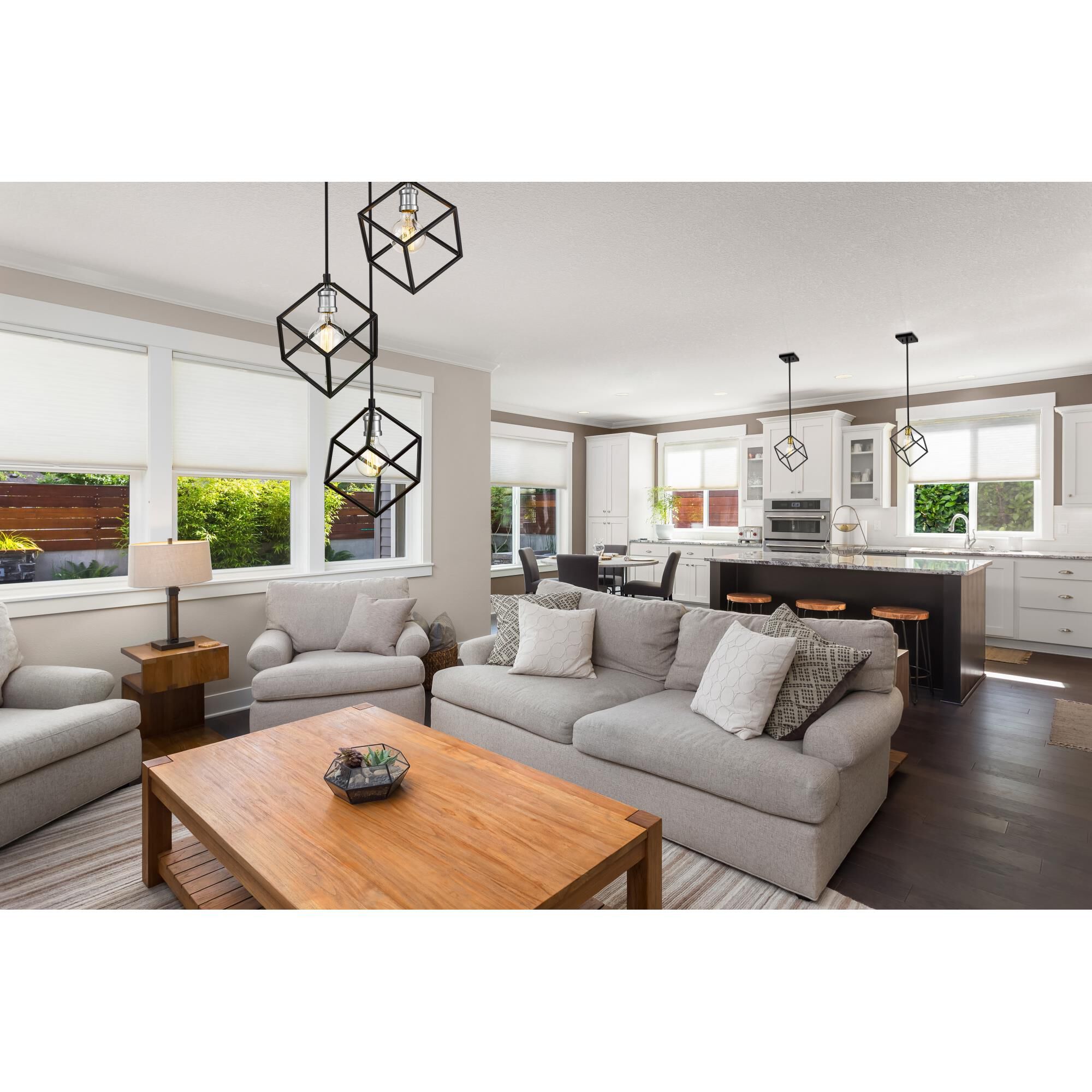 Shown in Matte Black + Brushed Nickel finish and --- glass and --- shade