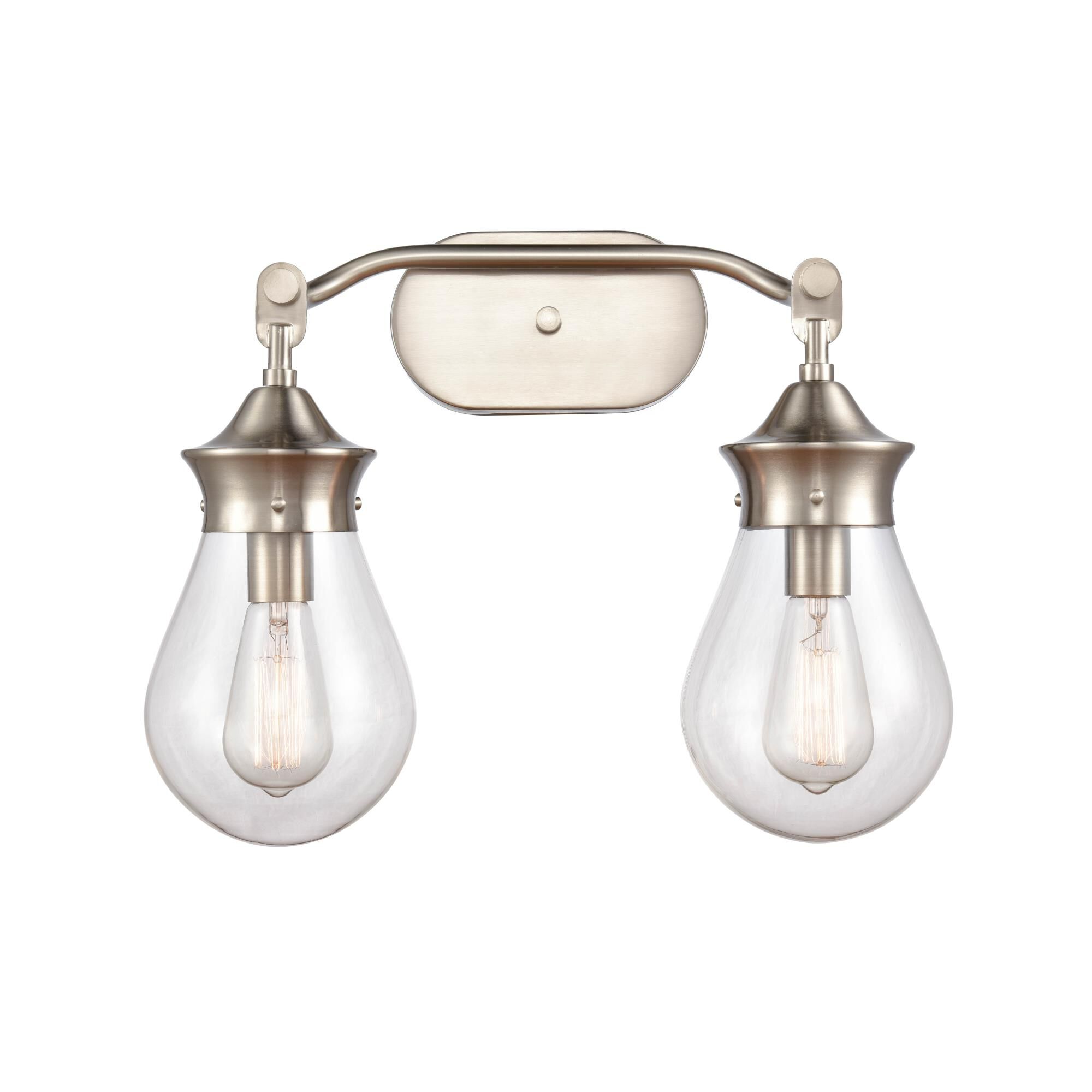 Shown in Satin Nickel finish and Clear Genesis glass