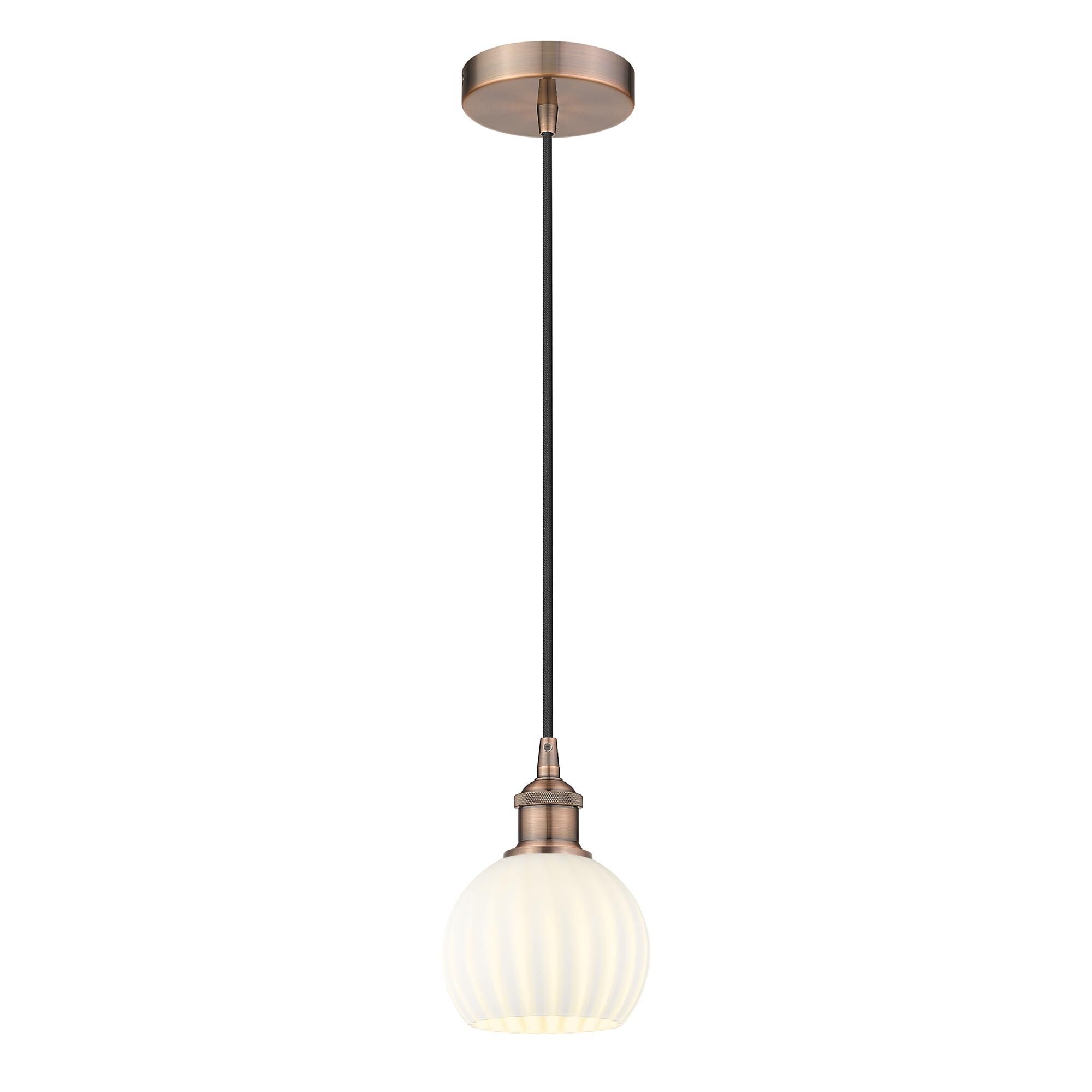 Bruno Marashlian White Venetian 6 Inch Mini Pendant by Innovations Lighting