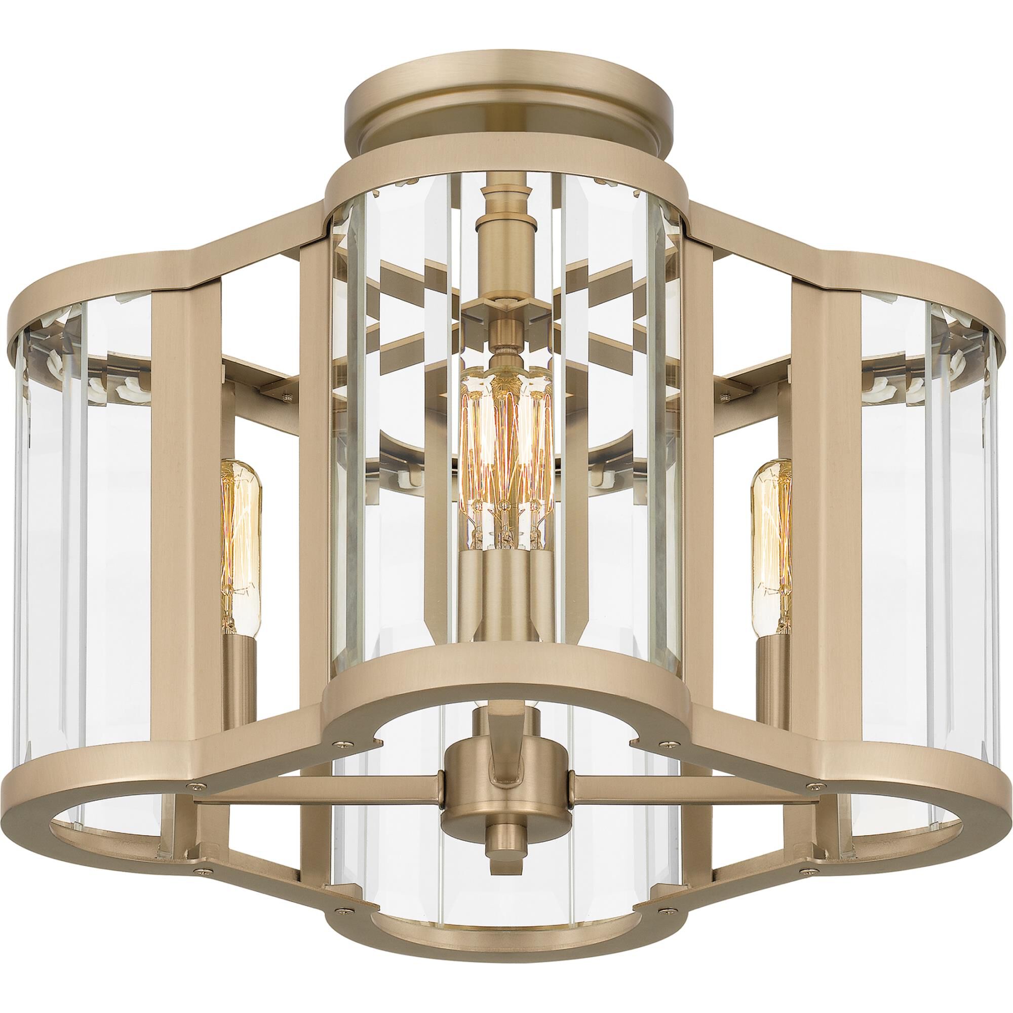 Renee 15 Inch 4 Light Semi Flush Mount by Quoizel