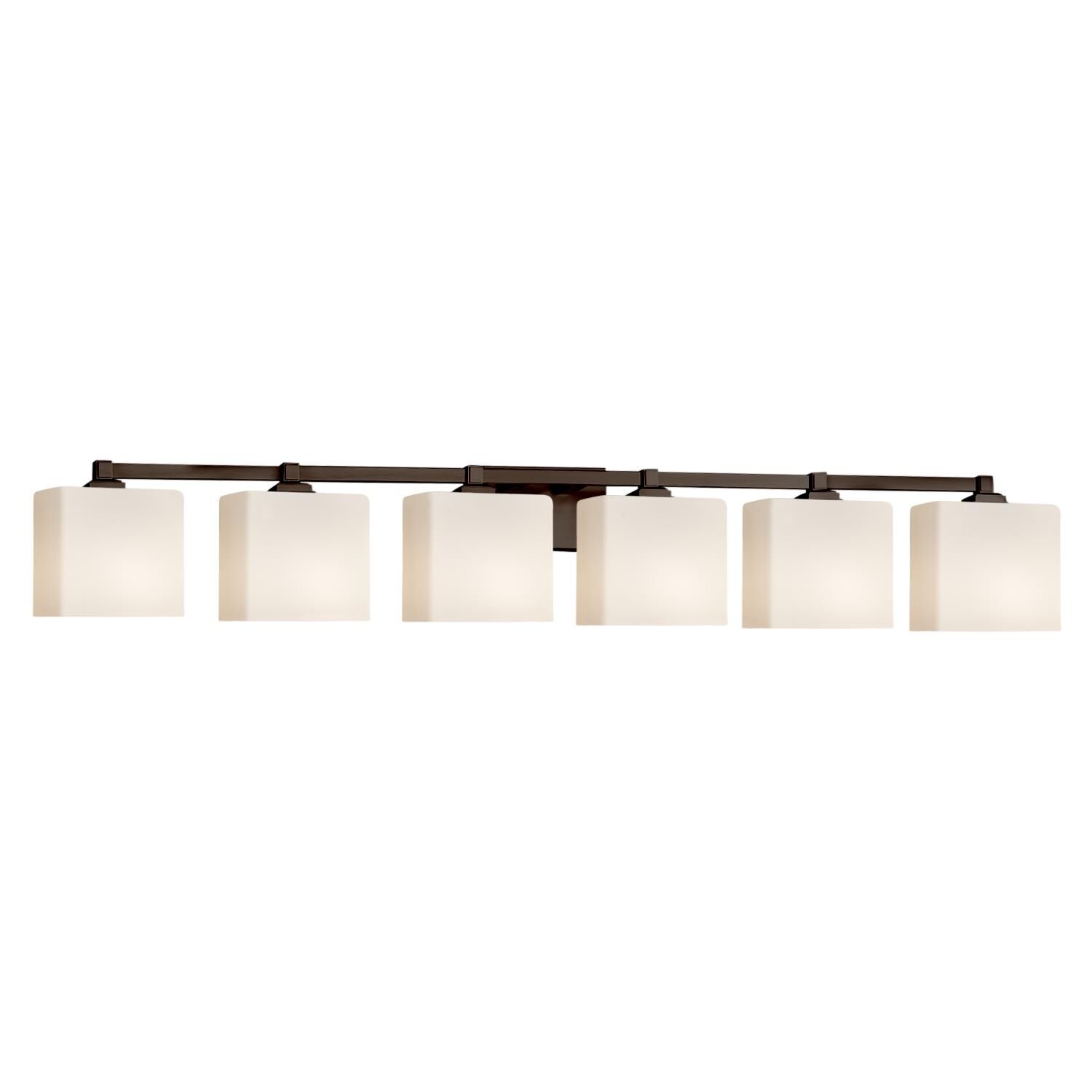 Fusion 50 Inch 6 Light Bath Vanity Light by Justice Design Group