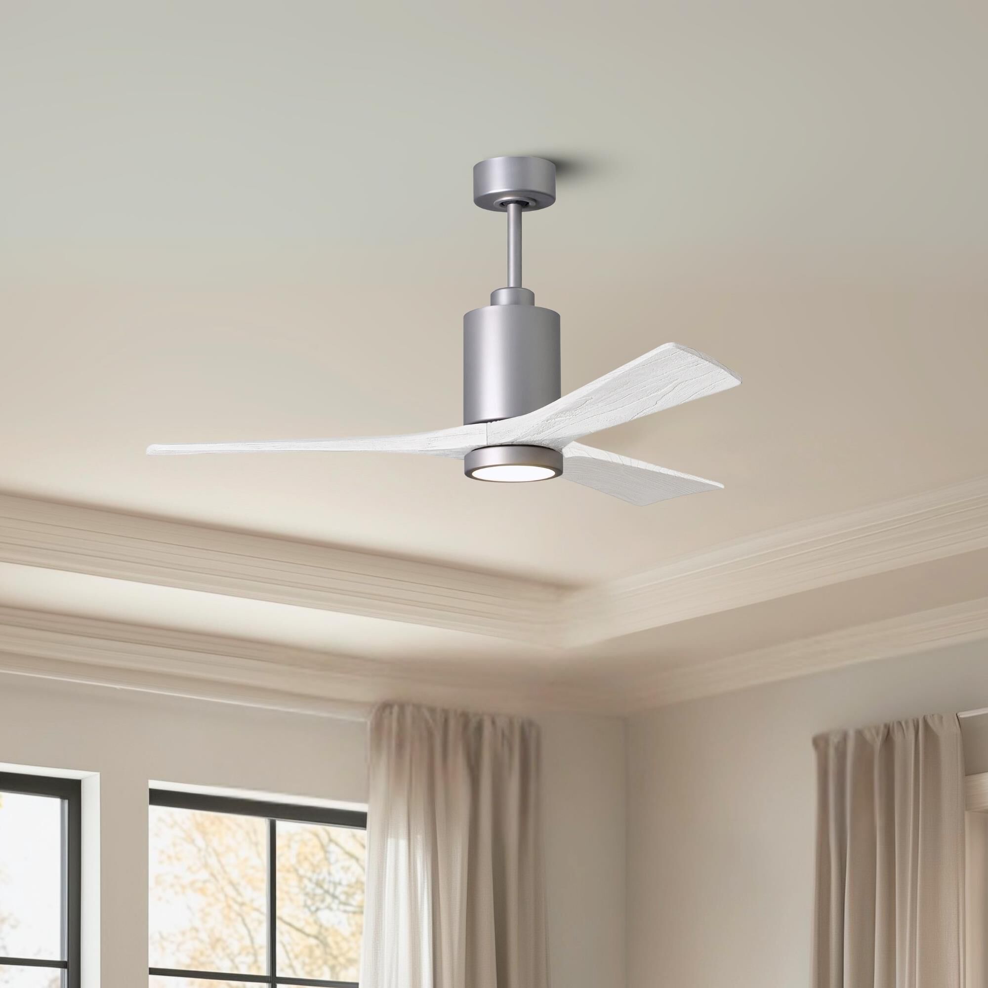 Patricia 52 Inch Ceiling Fan with Light Kit by Matthews Fan Company