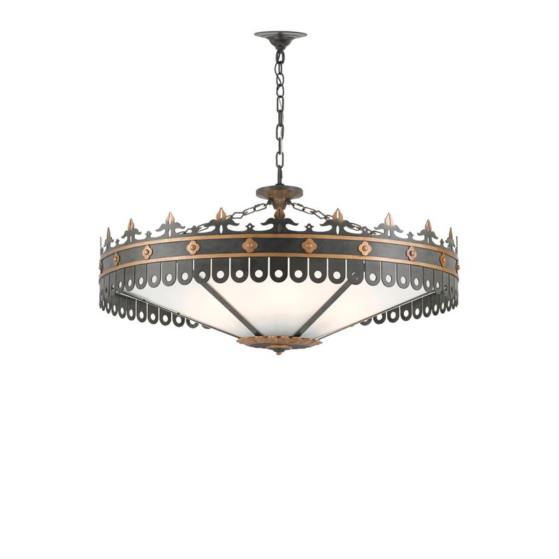 Berkeley 40 Inch 6 Light Chandelier by Currey and Company