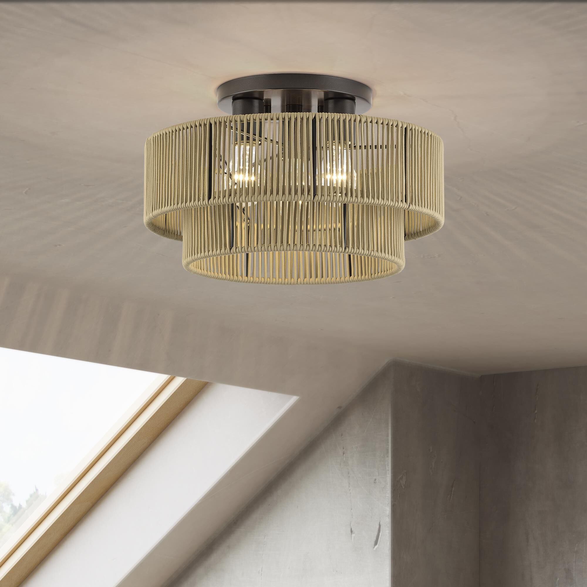 Acordia 15 Inch Semi Flush Mount by Livex Lighting