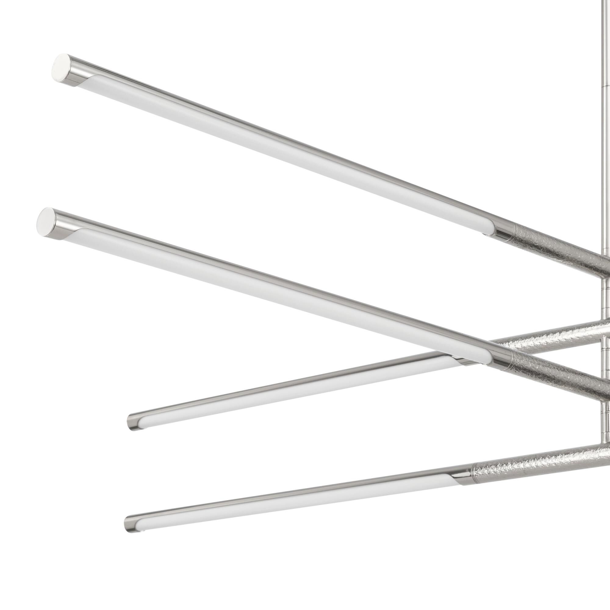 Shown in Polished Nickel finish and White glass