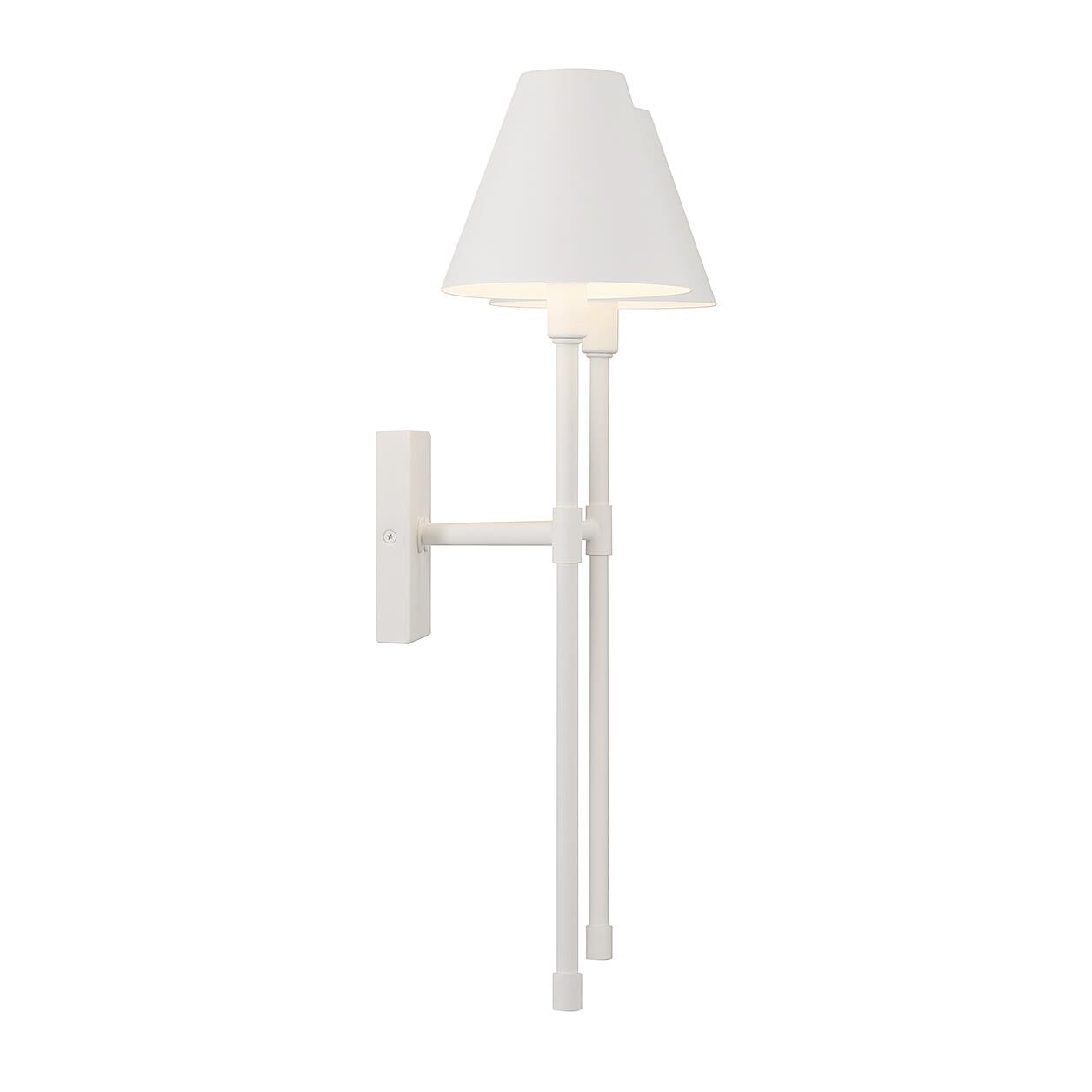 Shown in Bisque White finish and Metal shade