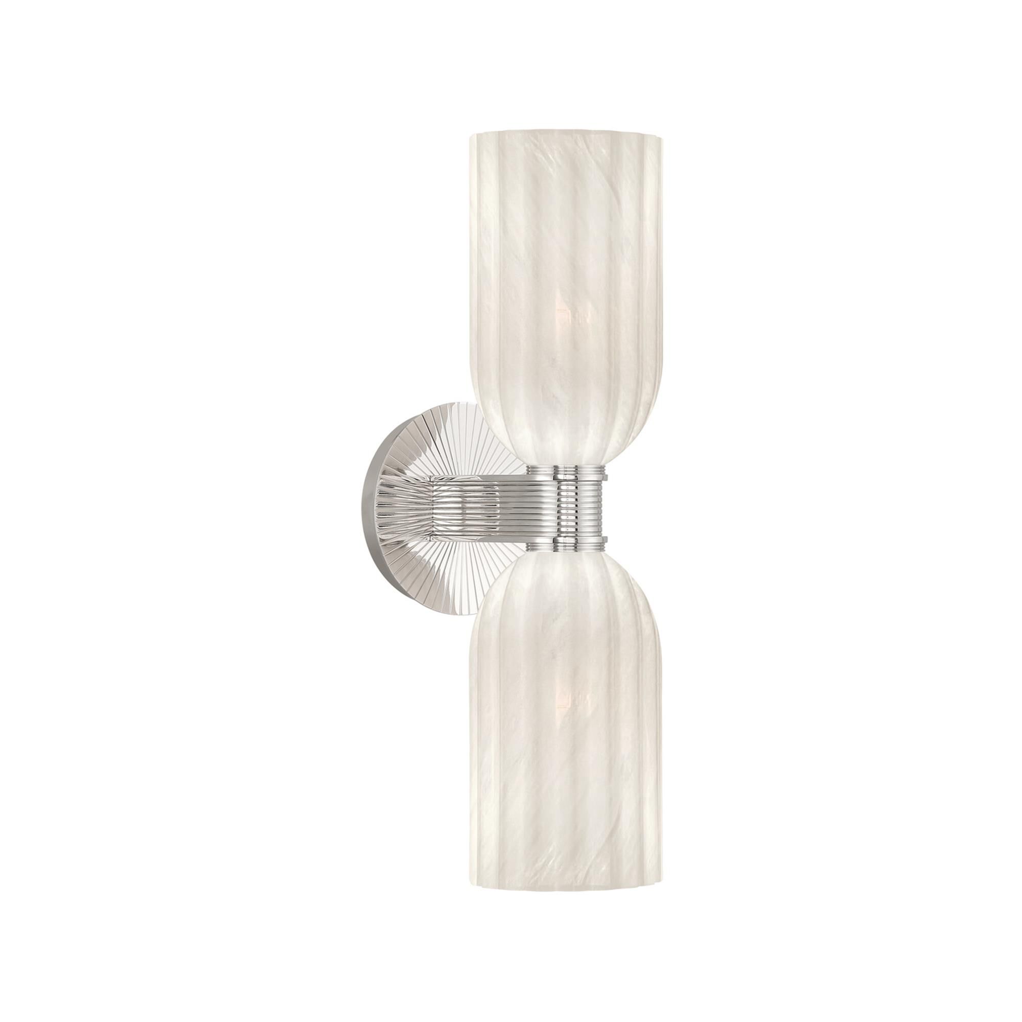 Shown in Polished Nickel finish and Strie glass and Strie Glass shade