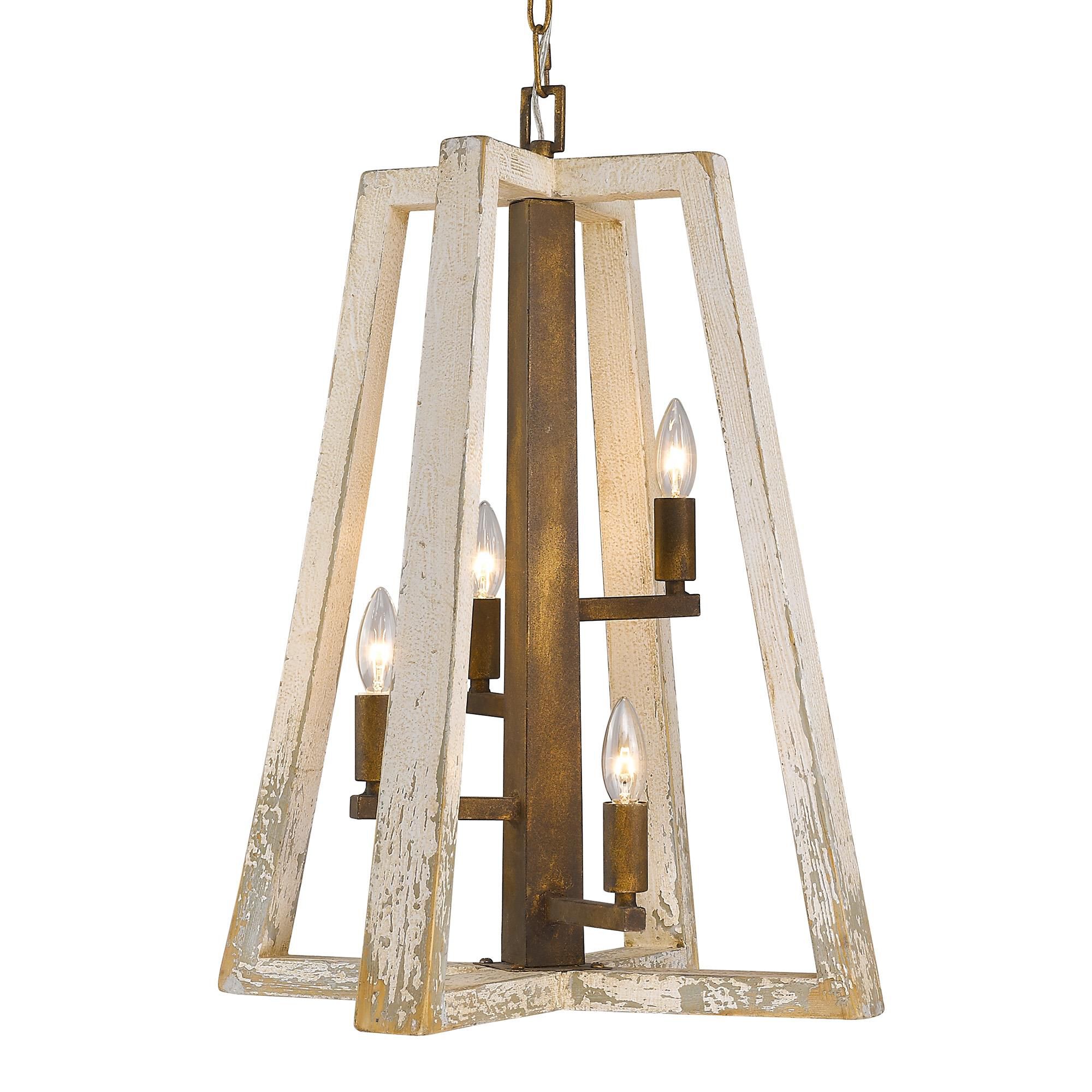 Pilar 19 Inch Cage Pendant by Golden Lighting