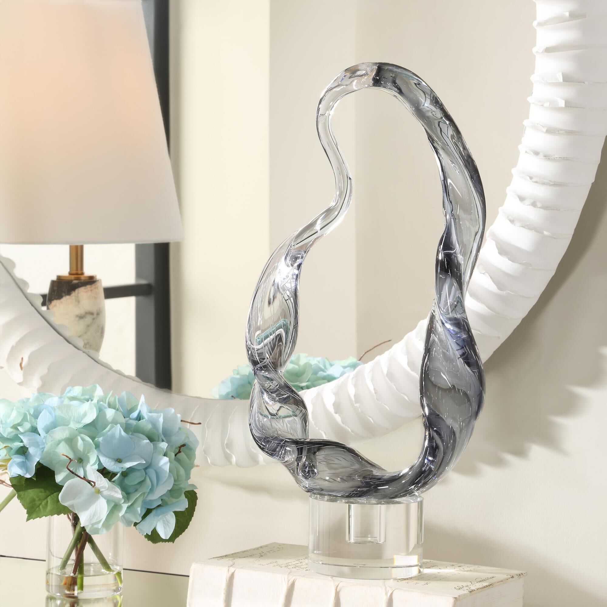 Grace Feyock Luminous Twist 9 Inch Sculpture by Uttermost