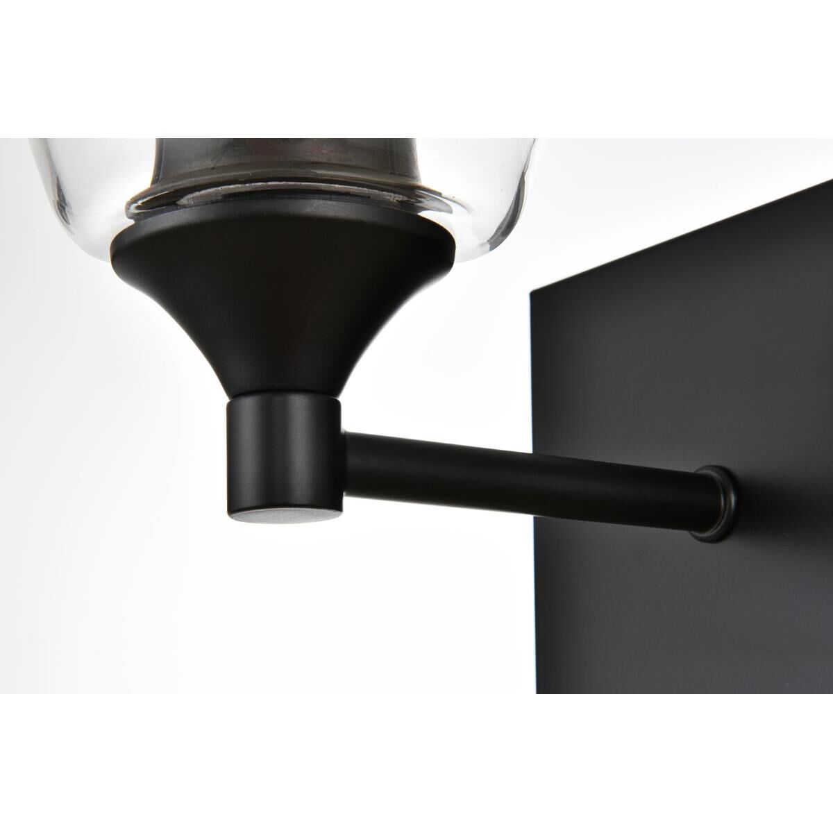 Shown in Black  finish and Clear glass