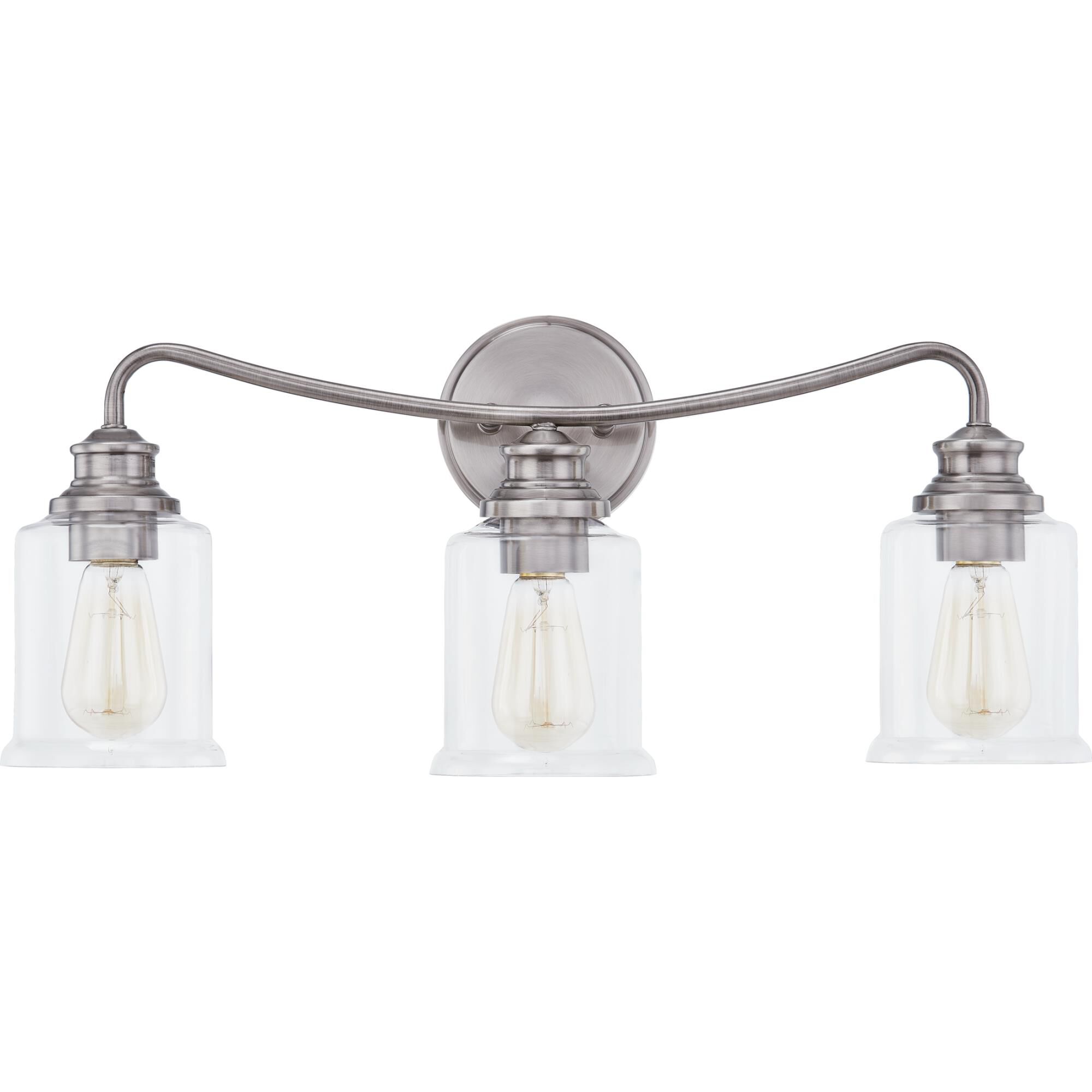 Shown in Polished Antique Nickel finish and Clear Glass shade
