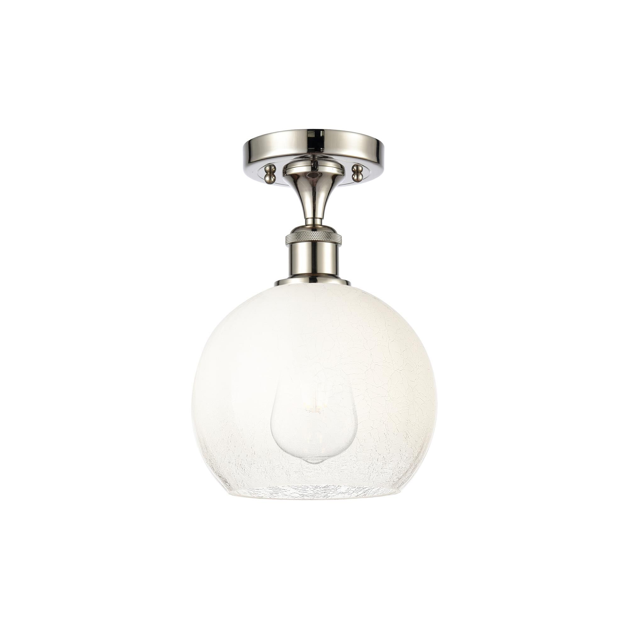 Shown in Polished Nickel finish and Opal glass