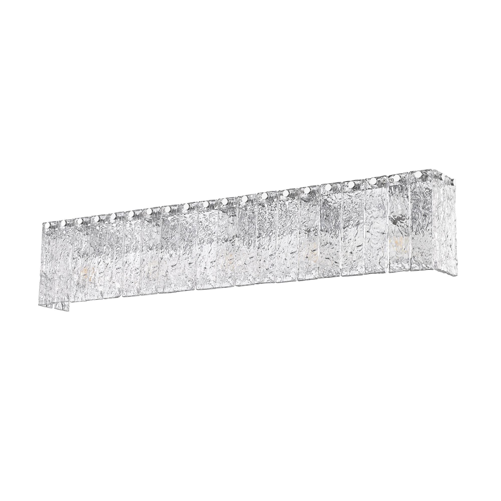 Shown in Chrome finish and Clear glass