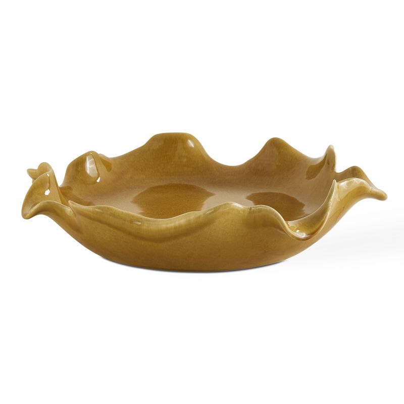 Golden Crest Ruffle Bowl by Uttermost