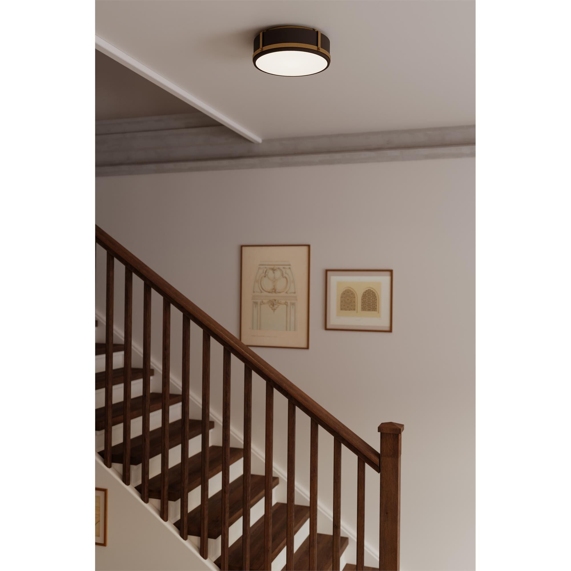 Shown in Legacy Brass and Dark Bronze finish and Etched Opal glass