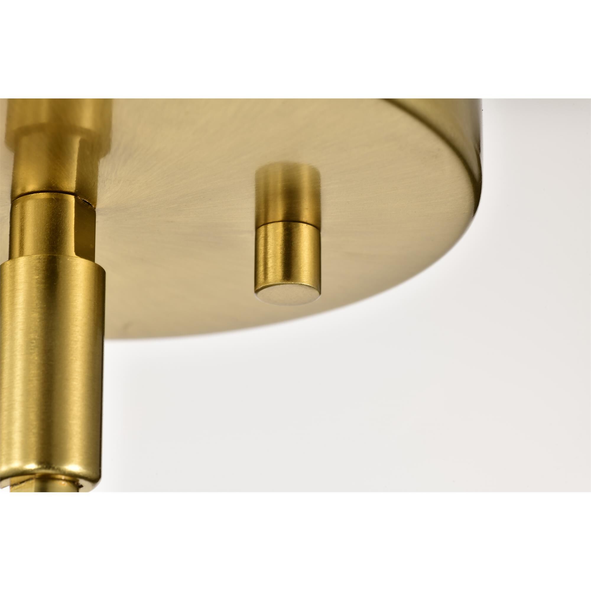 Shown in Burnished Brass finish and Ribbed White glass