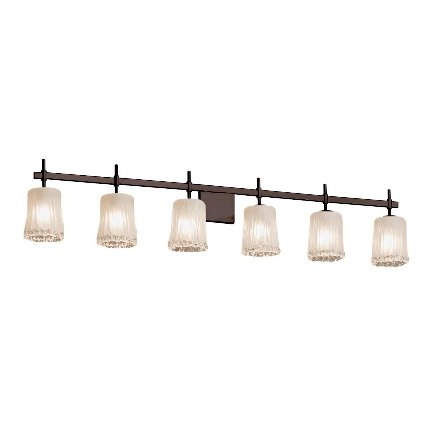 Veneto Luce 50 Inch 6 Light Bath Vanity Light by Justice Design Group